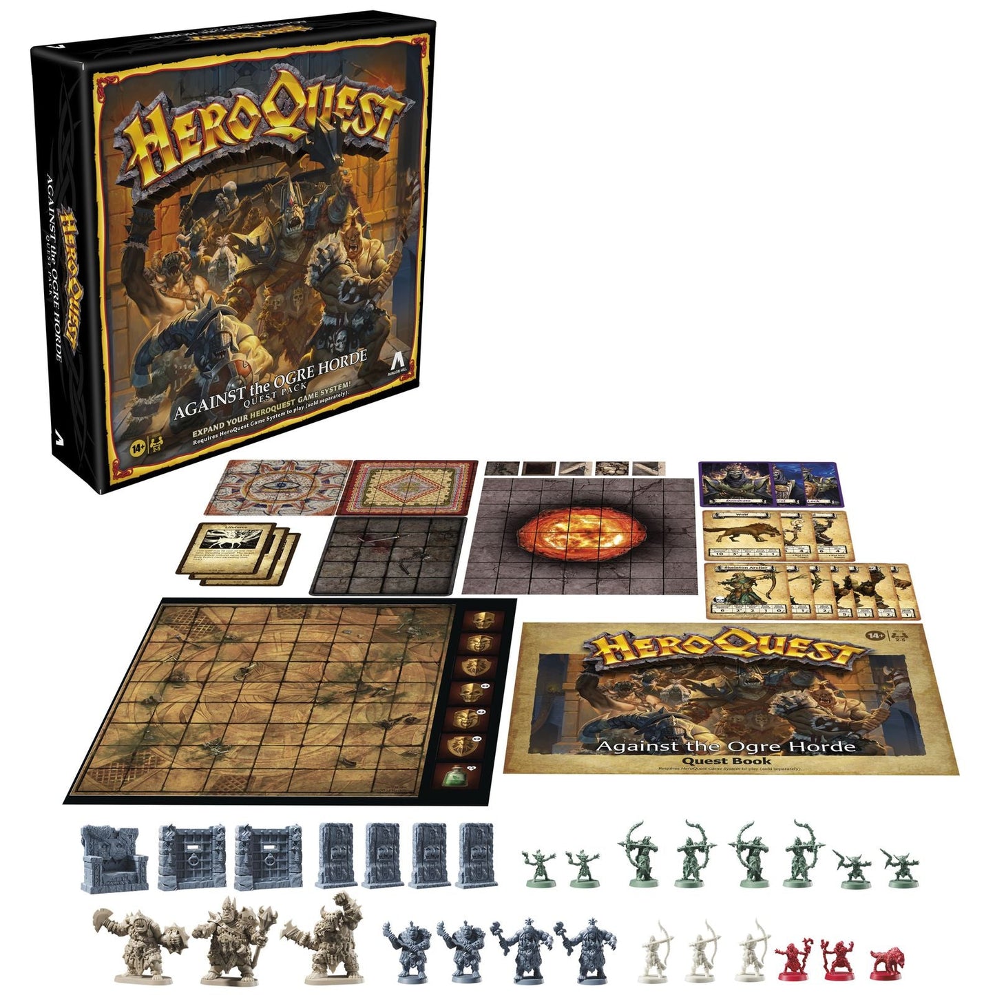 AGAINST THE OGRE HORDE - ENGLISH QUEST PACK FOR HEROQUEST - HASBRO GAMING