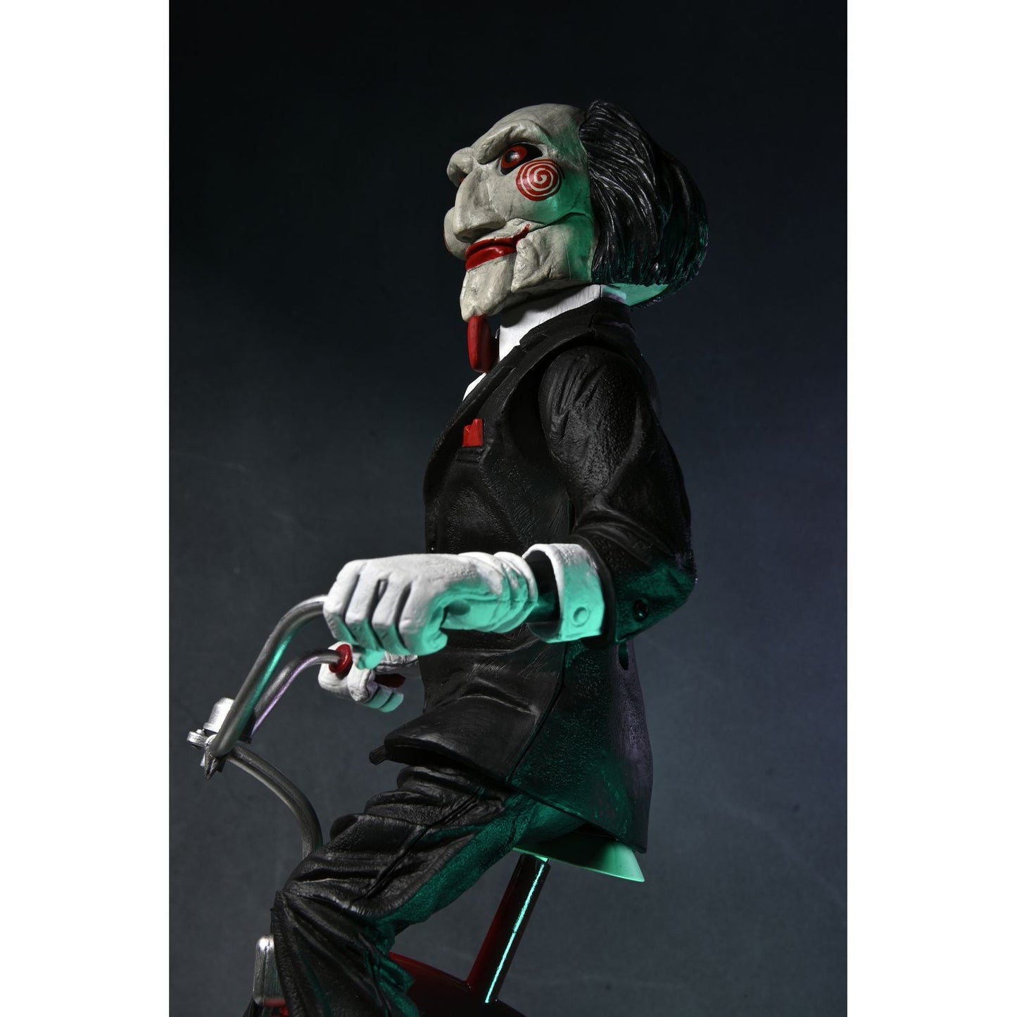 BILLY THE PUPPET WITH SOUND RIDING TRICYCLE VERSION FIGURA 33 CM SAW RE-RUN