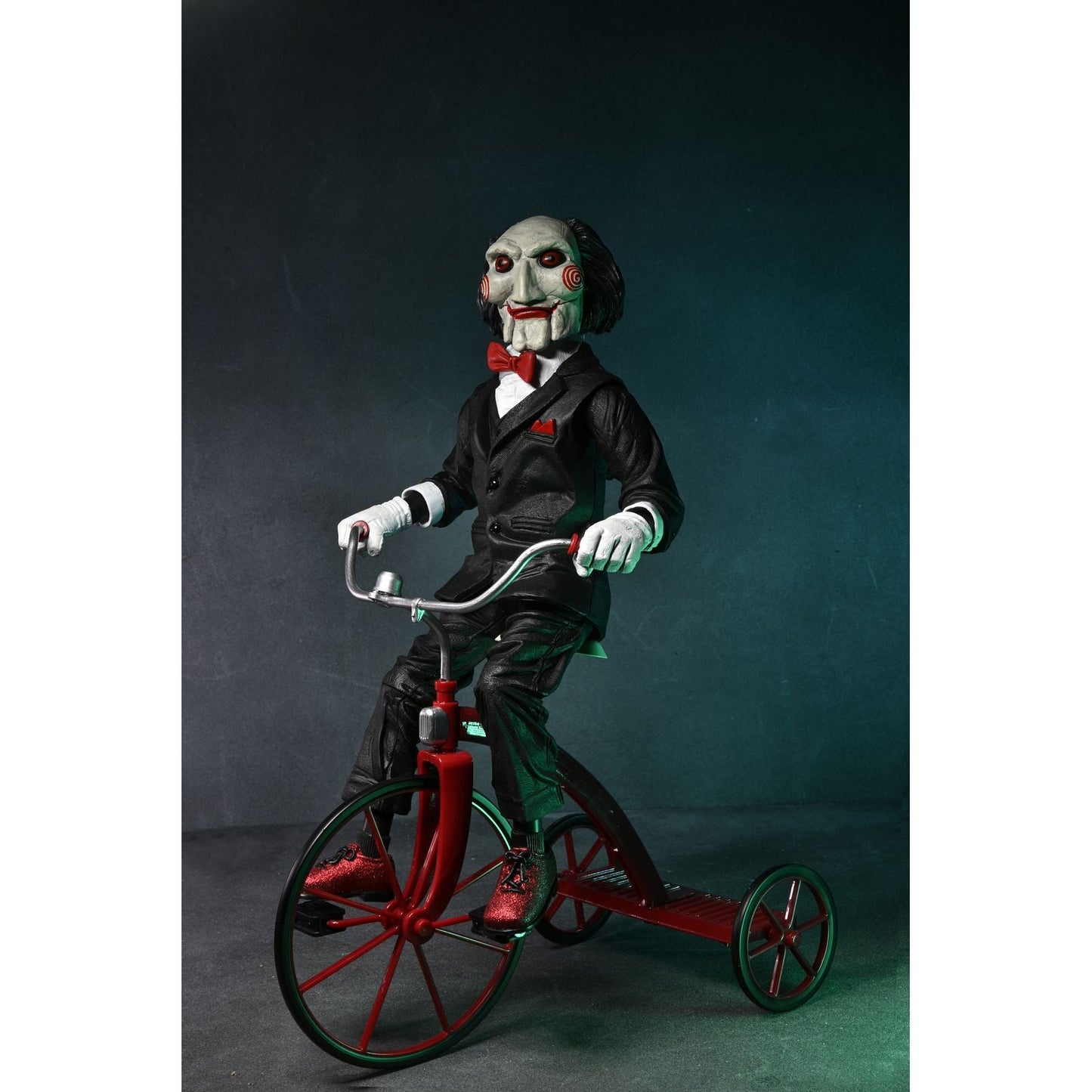 BILLY THE PUPPET WITH SOUND RIDING TRICYCLE VERSION FIGURA 33 CM SAW RE-RUN