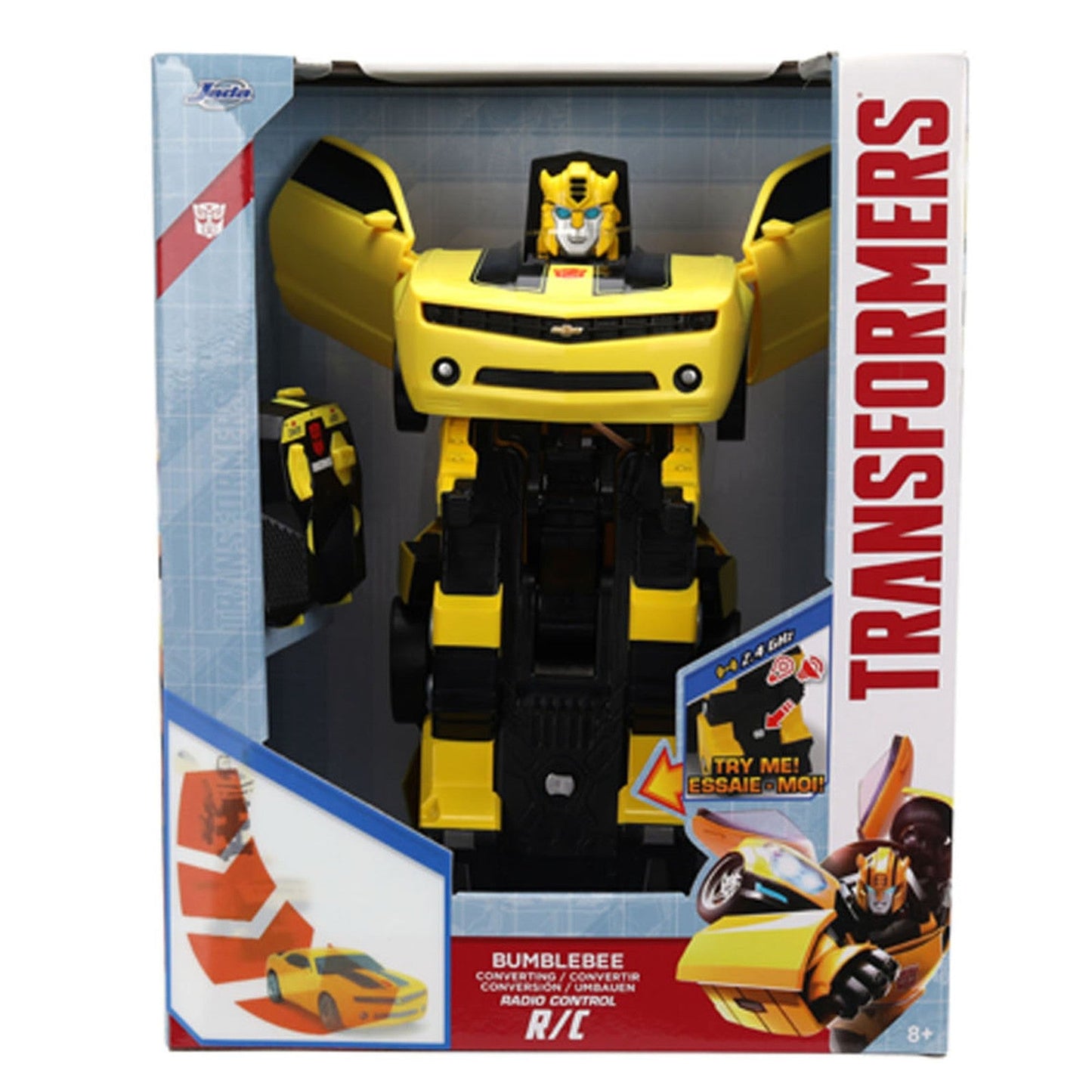 BUMBLEBEE CONVERTING RADIOCONTROL 27 CM TRANSFORMERS RC TURBO RACER