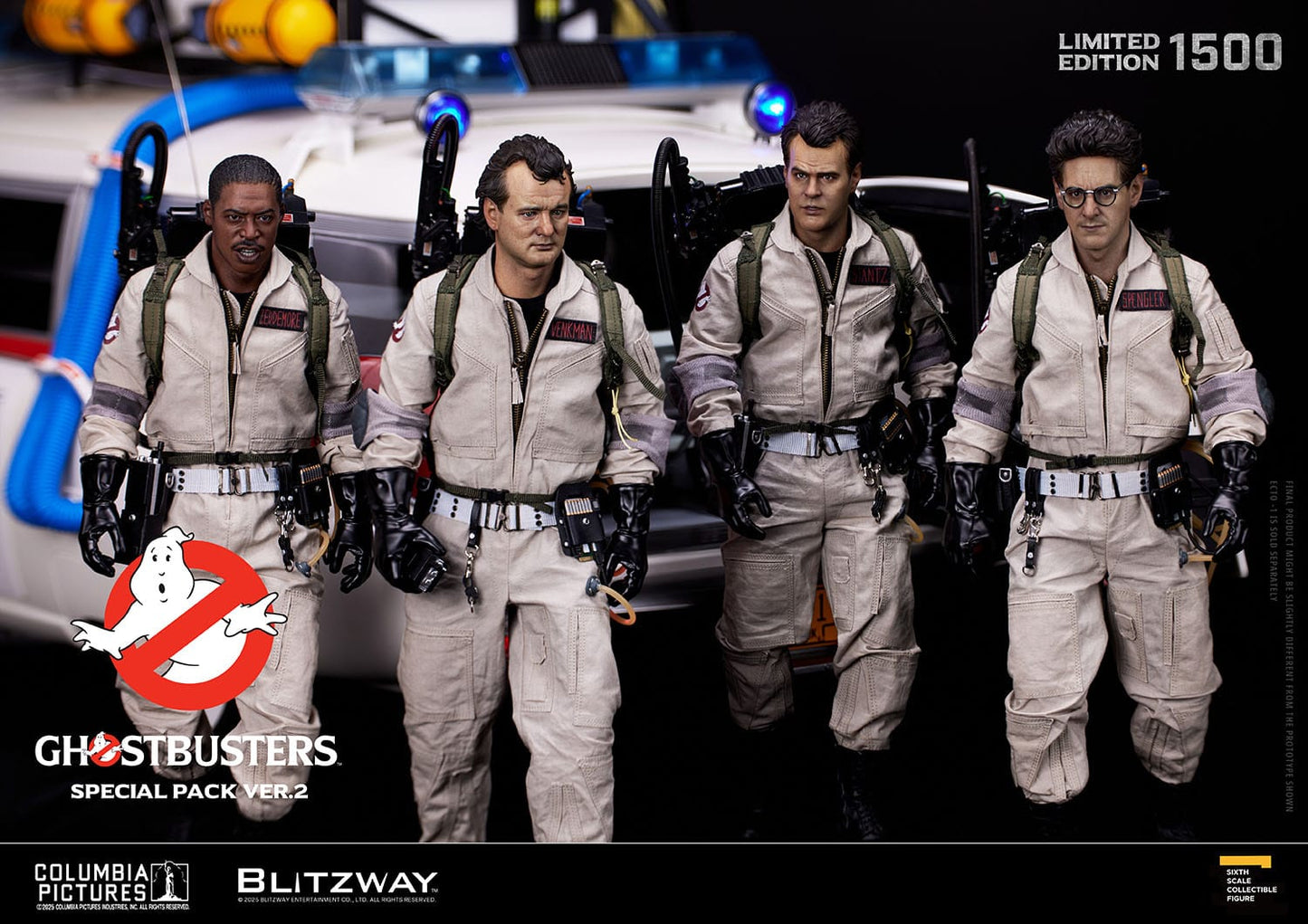 Blitzway - Pack de 4 Figuras Premium 1/6 Los Cazafantasmas Ver. 2