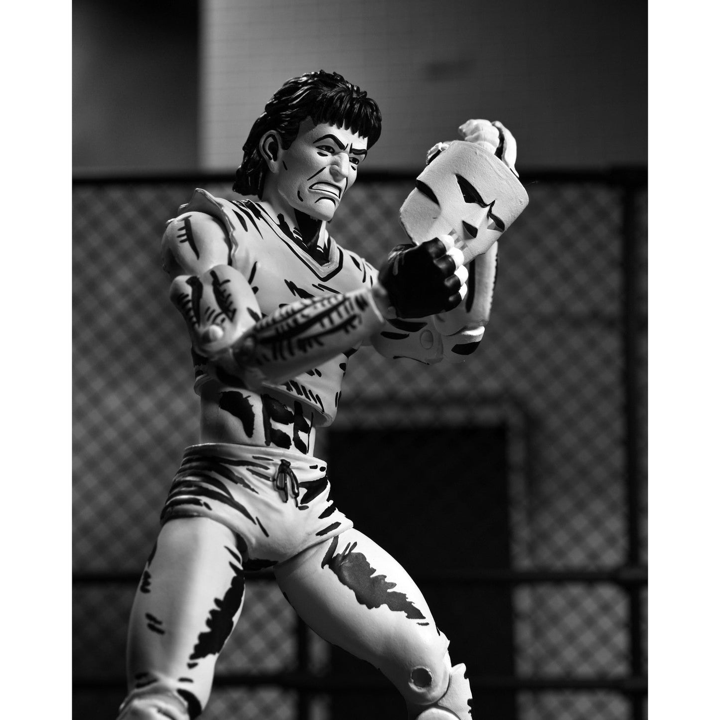 CASEY JONES BLACK & WHITE VERSION SCALE ACTION FIGURA 18 CM TEENAGE MUTANT NINJA TURTLES MIRAGE COMICS