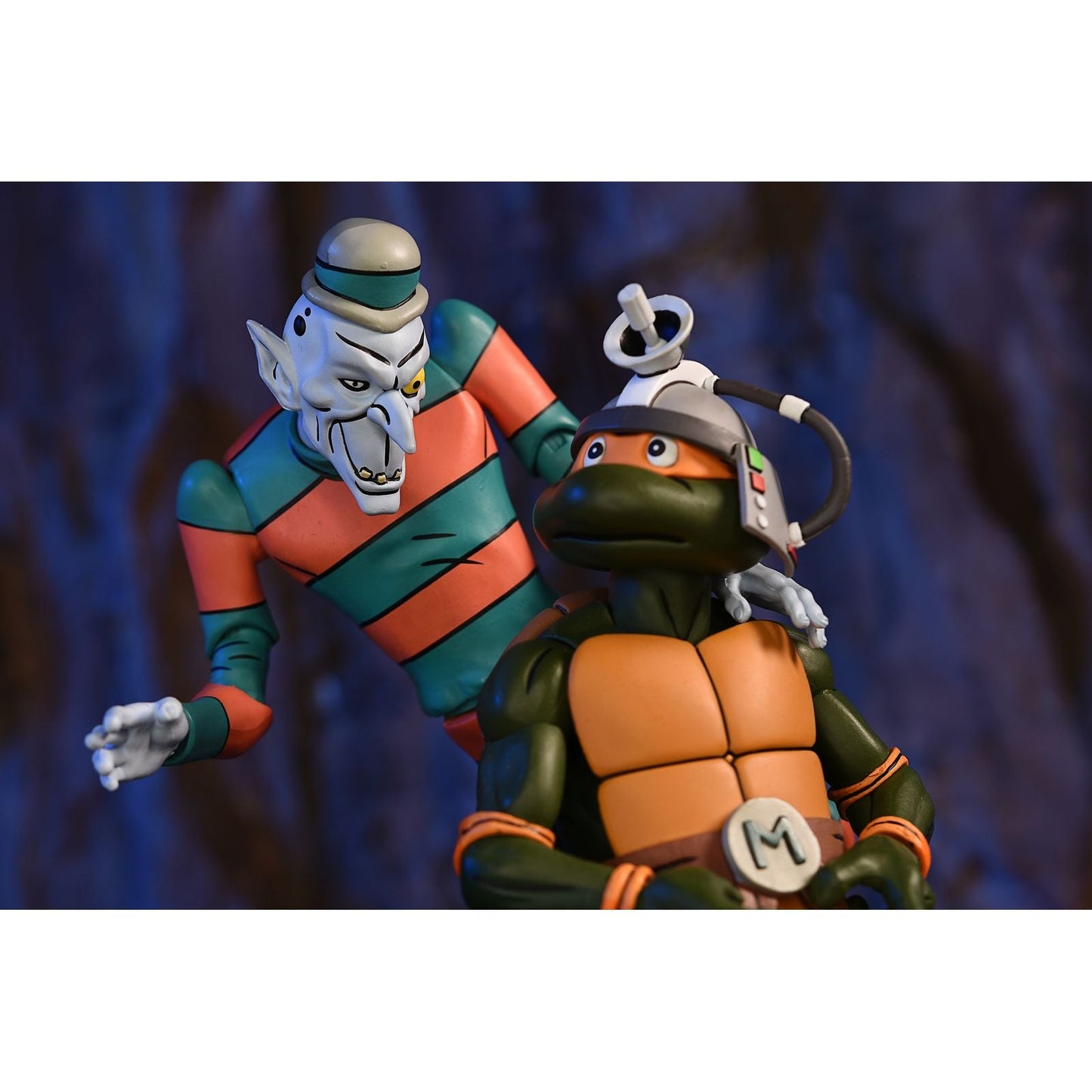 CREEPY EDDIE & SHIBANO SAMA 2 PACK SCALE ACTION FIGURAS 18 CM TEENAGE MUTANT NINJA TURTLES SATURDAY MORNING ADVENTURES