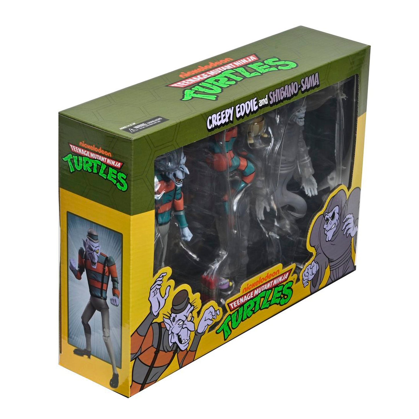 CREEPY EDDIE & SHIBANO SAMA 2 PACK SCALE ACTION FIGURAS 18 CM TEENAGE MUTANT NINJA TURTLES SATURDAY MORNING ADVENTURES