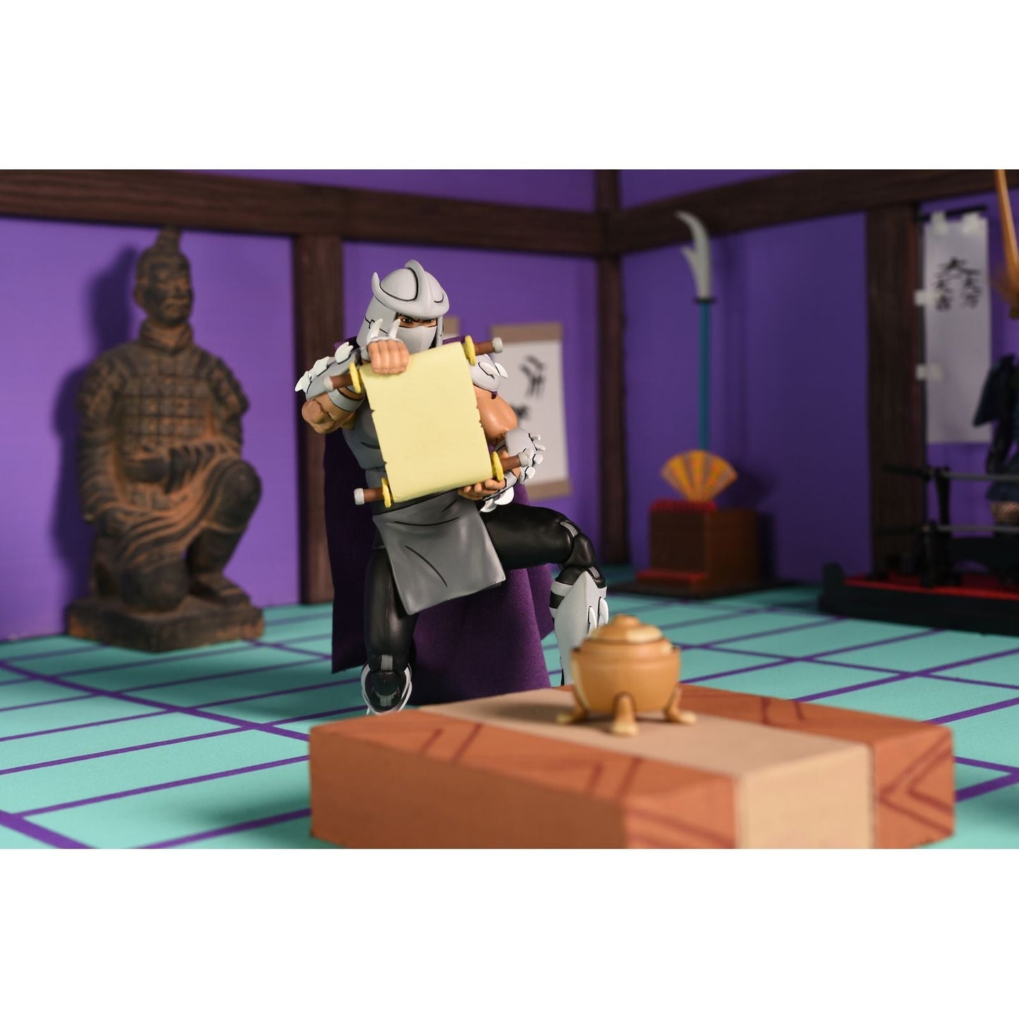 CREEPY EDDIE & SHIBANO SAMA 2 PACK SCALE ACTION FIGURAS 18 CM TEENAGE MUTANT NINJA TURTLES SATURDAY MORNING ADVENTURES
