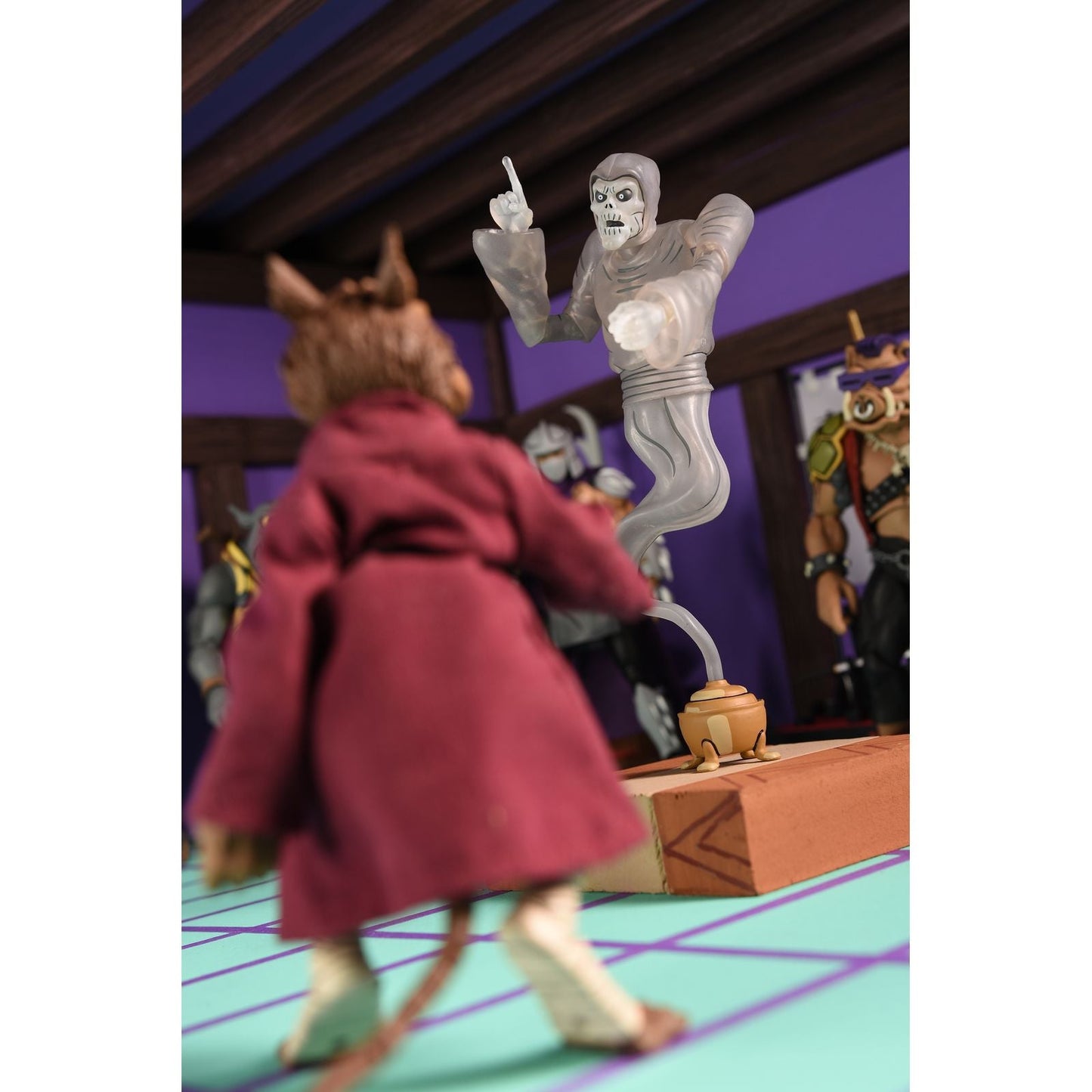 CREEPY EDDIE & SHIBANO SAMA 2 PACK SCALE ACTION FIGURAS 18 CM TEENAGE MUTANT NINJA TURTLES SATURDAY MORNING ADVENTURES
