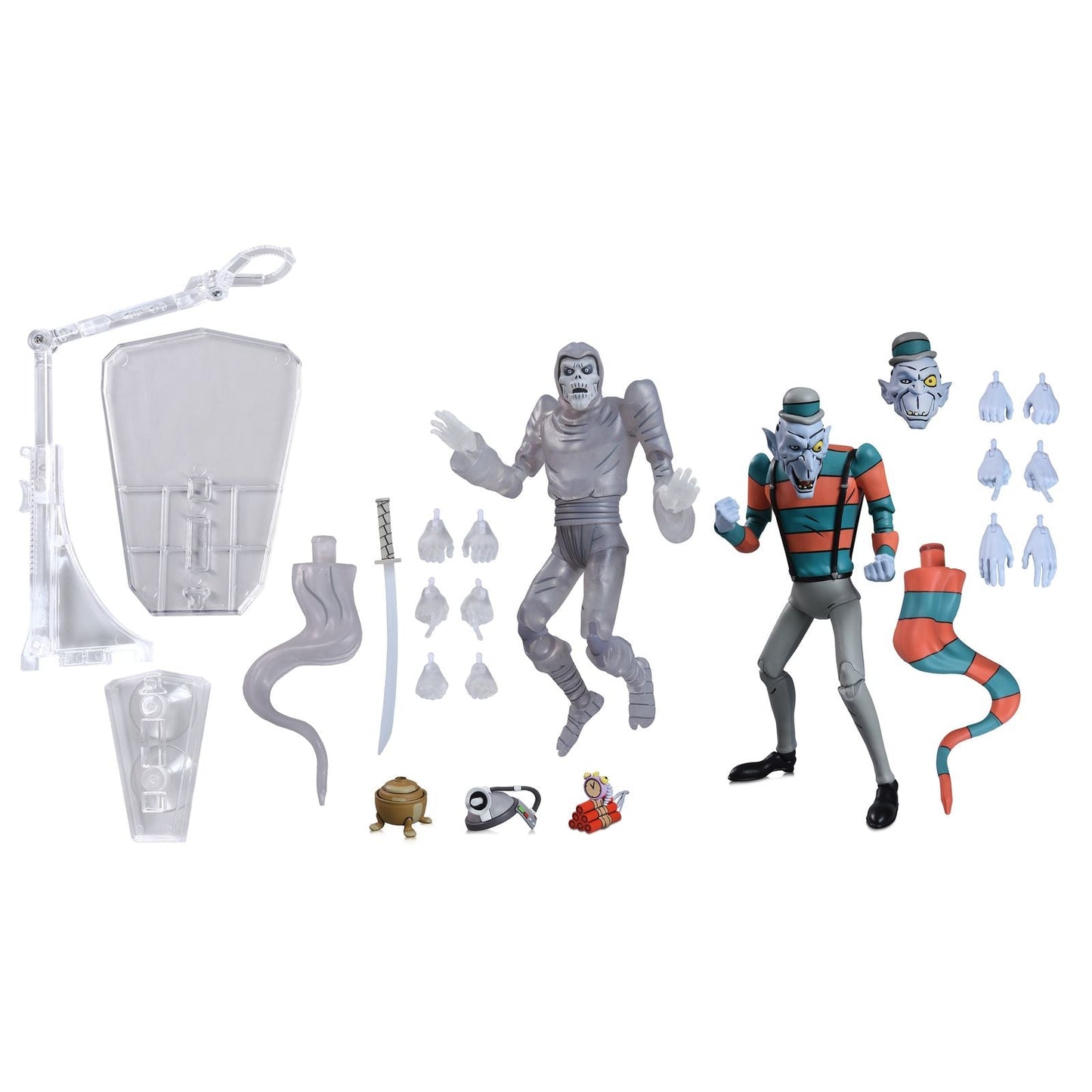 CREEPY EDDIE & SHIBANO SAMA 2 PACK SCALE ACTION FIGURAS 18 CM TEENAGE MUTANT NINJA TURTLES SATURDAY MORNING ADVENTURES