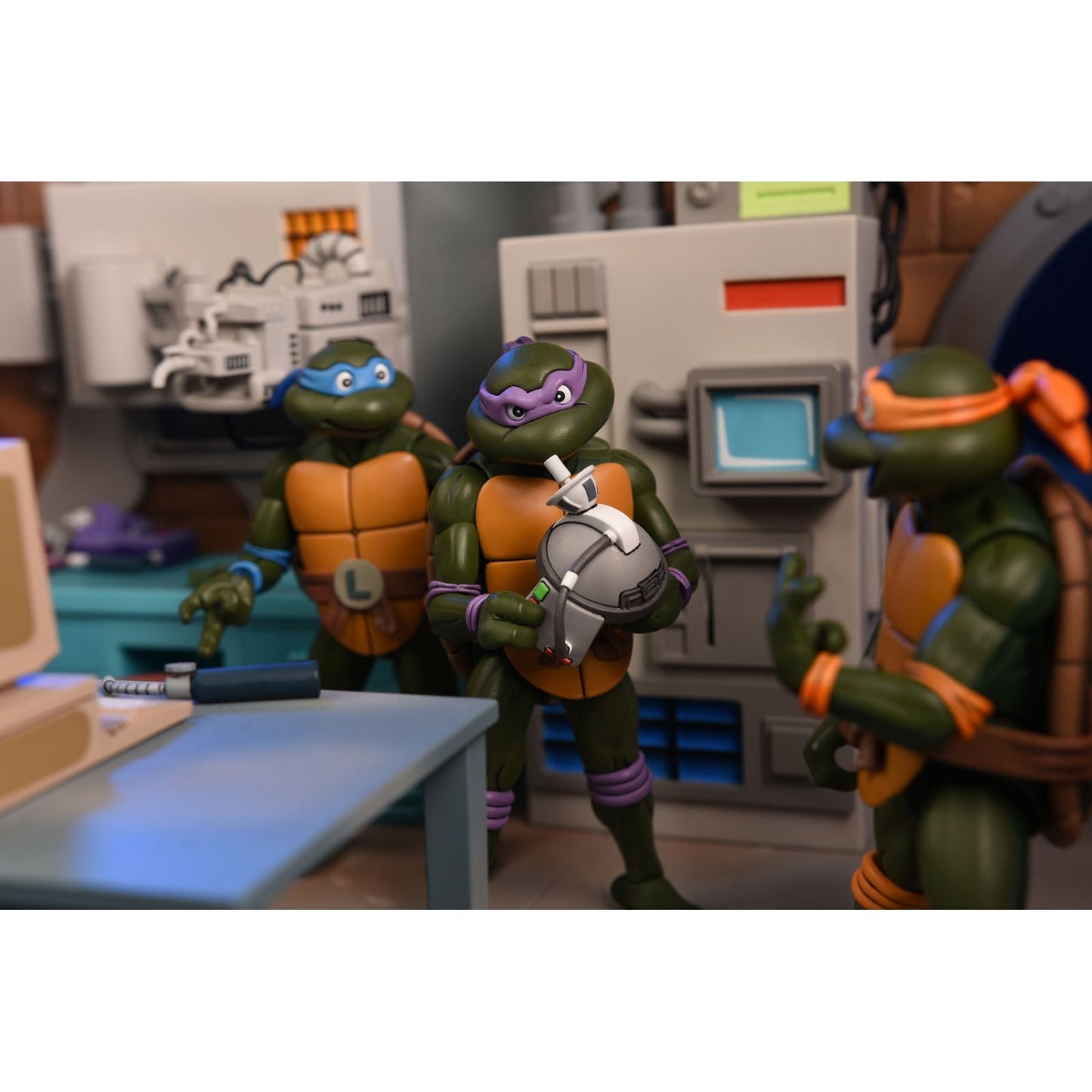 CREEPY EDDIE & SHIBANO SAMA 2 PACK SCALE ACTION FIGURAS 18 CM TEENAGE MUTANT NINJA TURTLES SATURDAY MORNING ADVENTURES