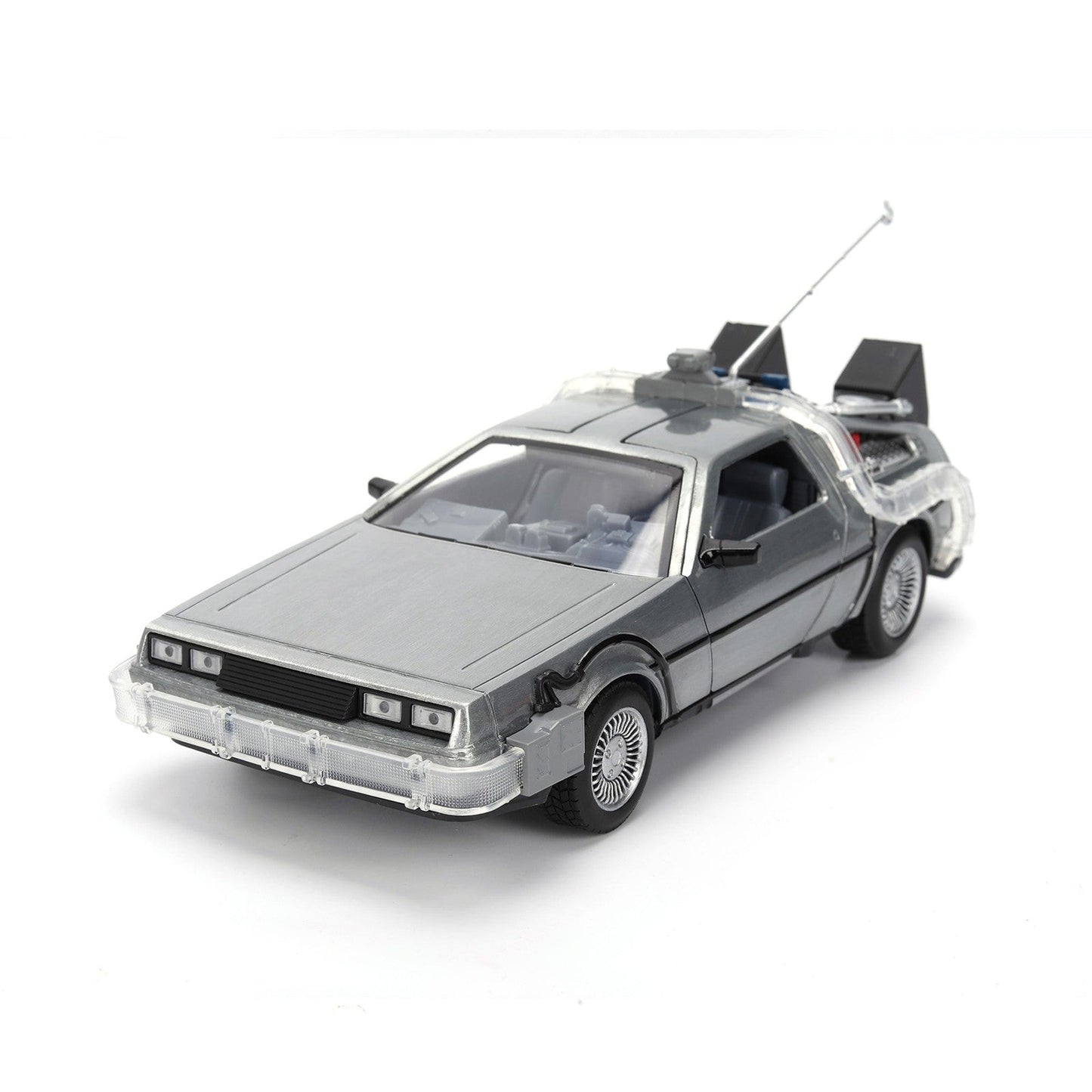DELOREAN 40 ANIVERSARIO VEHICULO 1/24 BACK TO THE FUTURE SCALE HOLLYWOOD RIDES