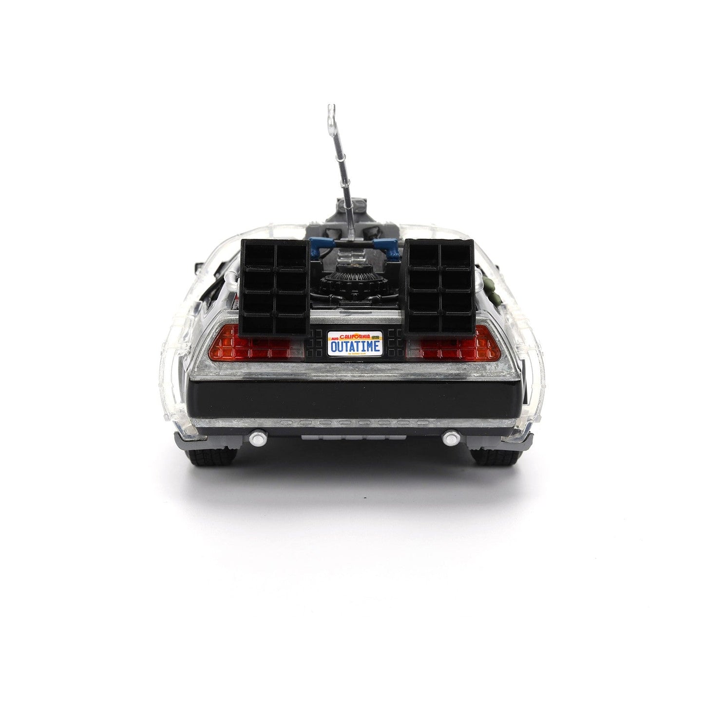 DELOREAN 40 ANIVERSARIO VEHICULO 1/24 BACK TO THE FUTURE SCALE HOLLYWOOD RIDES