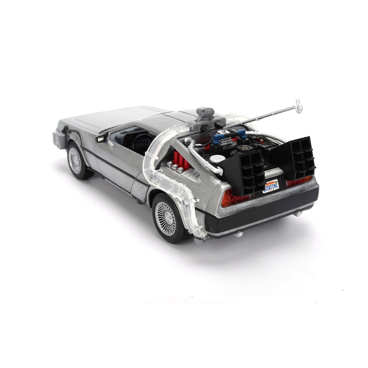 DELOREAN 40 ANIVERSARIO VEHICULO 1/24 BACK TO THE FUTURE SCALE HOLLYWOOD RIDES