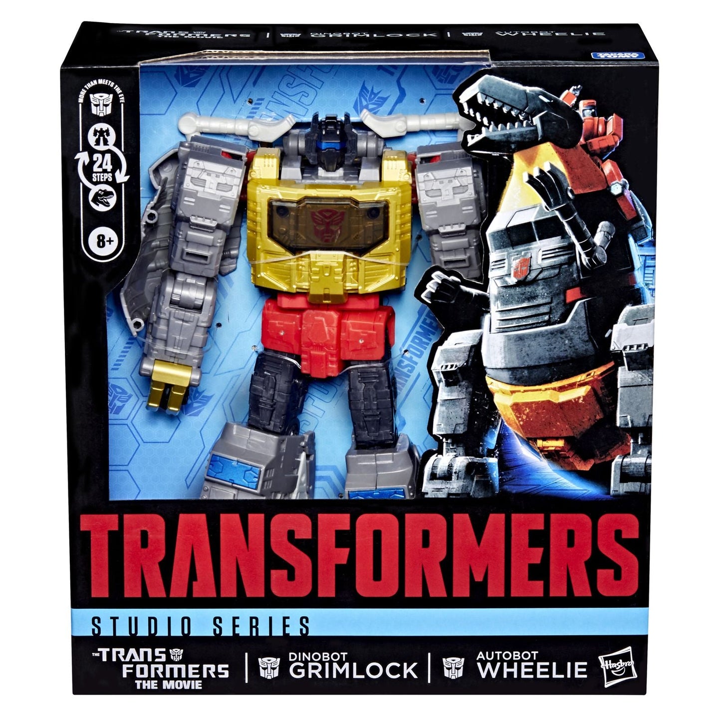 DINOBOT GRIMLOCK & AUTOBOT WHEELIE LEADER CLASS FIGURA 21,5 CM TRANSFORMERS: THE MOVIE STUDIO SERIES