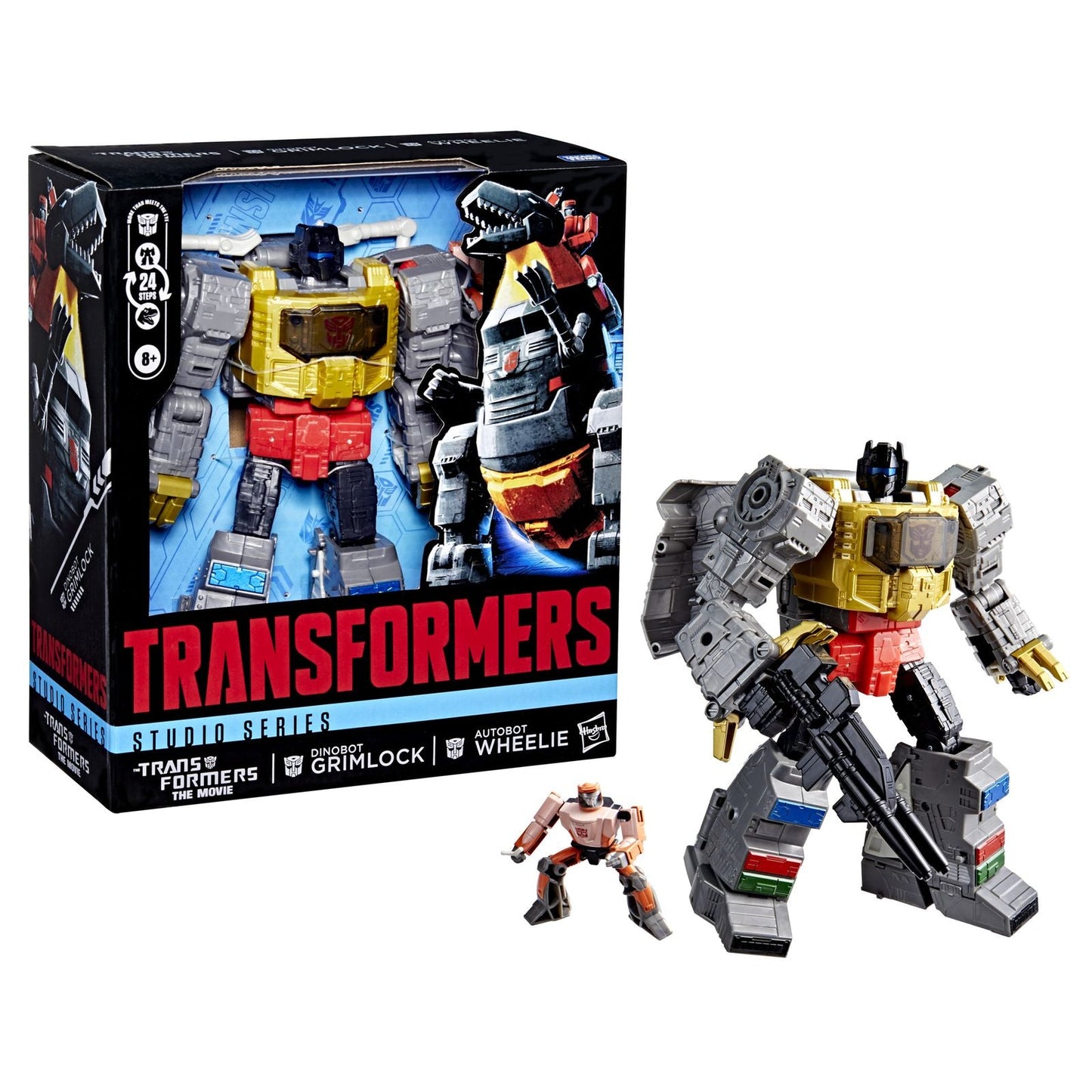 DINOBOT GRIMLOCK & AUTOBOT WHEELIE LEADER CLASS FIGURA 21,5 CM TRANSFORMERS: THE MOVIE STUDIO SERIES