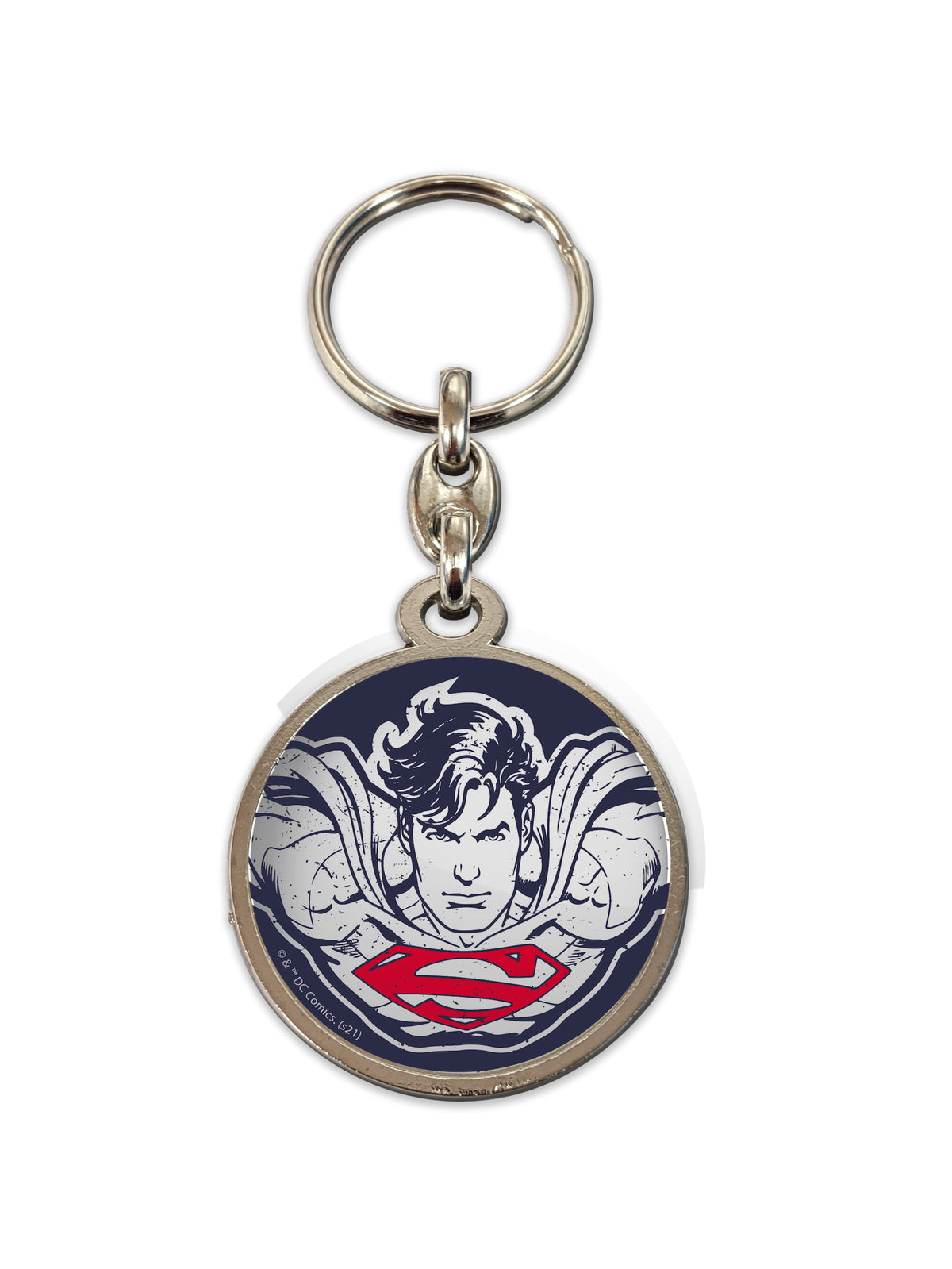 LLAVERO REDONDO METAL SD TOYS CARA SUPERMAN UNIVERSO DC