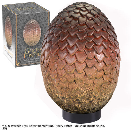 RÉPLICA THE NOBLE COLLECTION JUEGO DE TRONOS HUEVO DE DRAGON DROGON 20.32 CM