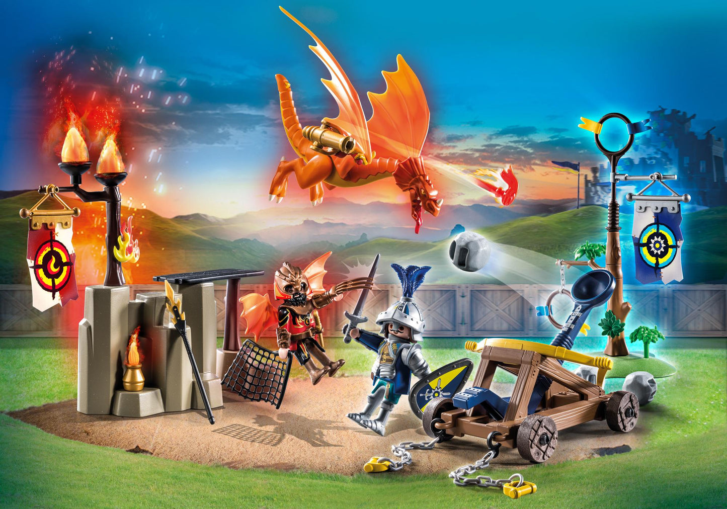 PLAYMOBIL NOVELMORE VS BURNHAM RAIDERS - ZONA DE BATALLA