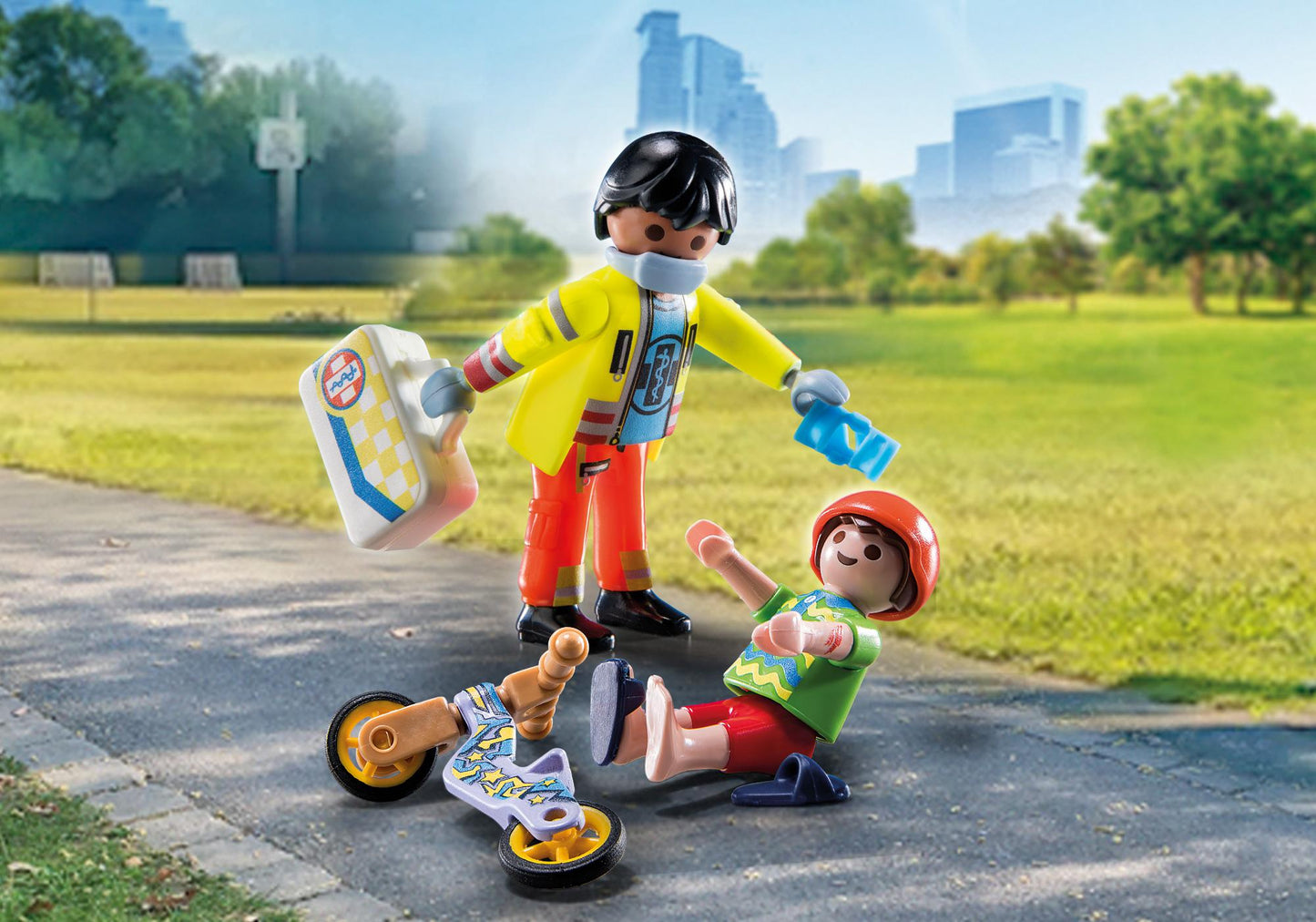 PLAYMOBIL PARAMEDICO CON PACIENTE