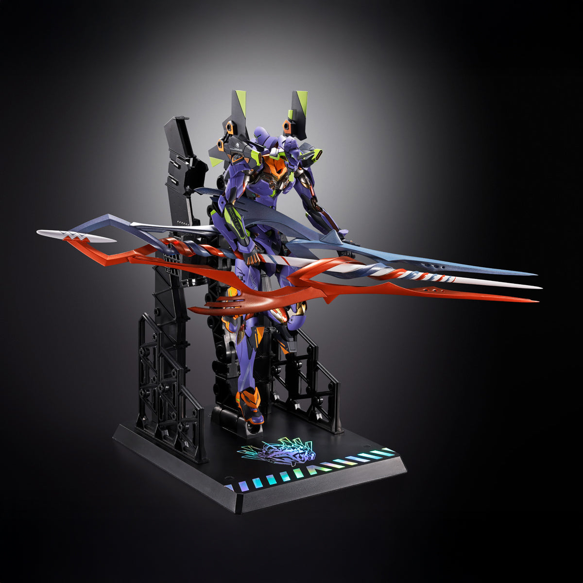 EVANGELION 01 TEST TYPE WITH THE SPEAR OF GAIUS FIGURA 22 CM EVANGELION 30TH ANNIVERSARY METAL BUILD