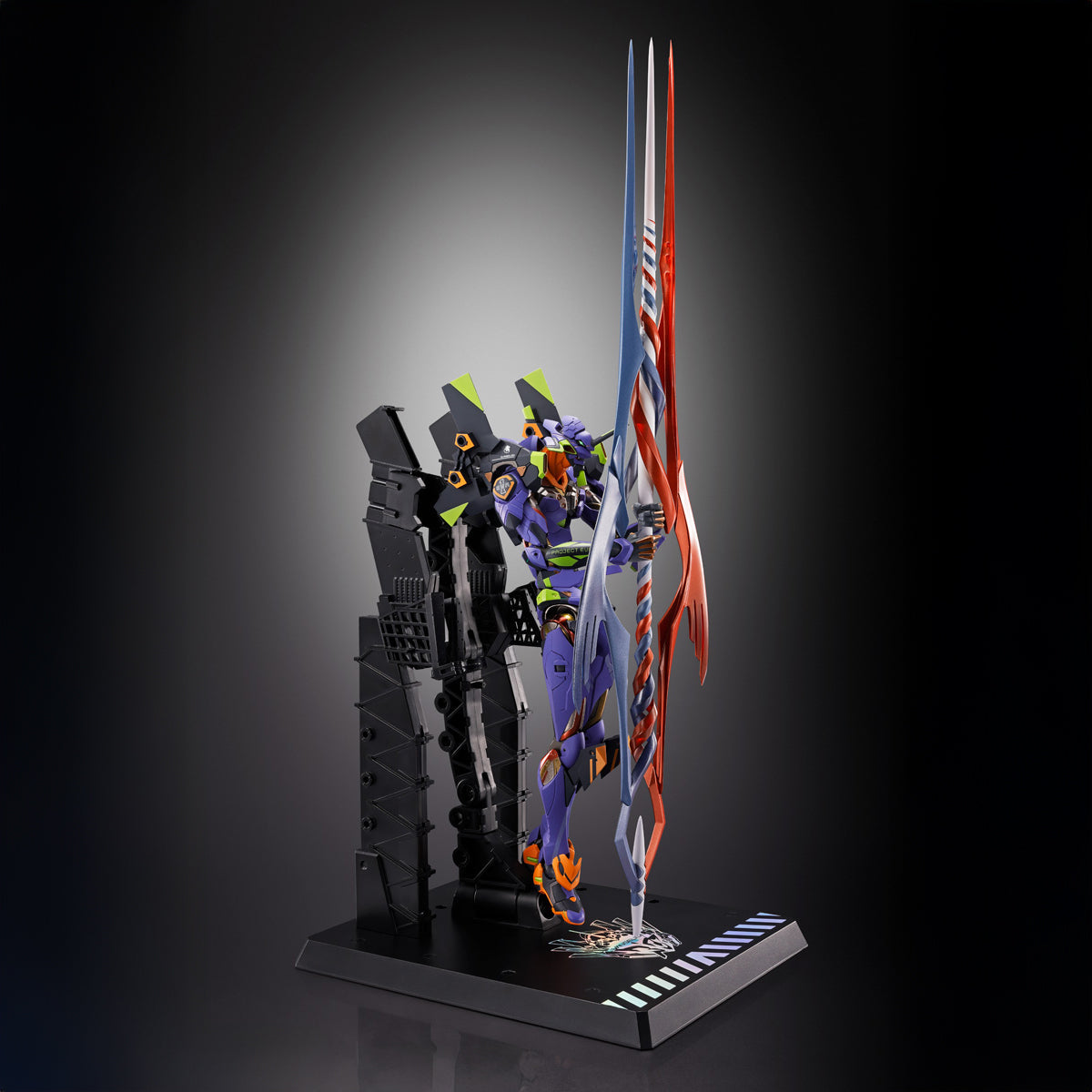 EVANGELION 01 TEST TYPE WITH THE SPEAR OF GAIUS FIGURA 22 CM EVANGELION 30TH ANNIVERSARY METAL BUILD