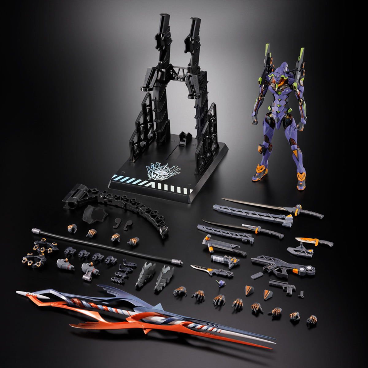 EVANGELION 01 TEST TYPE WITH THE SPEAR OF GAIUS FIGURA 22 CM EVANGELION 30TH ANNIVERSARY METAL BUILD