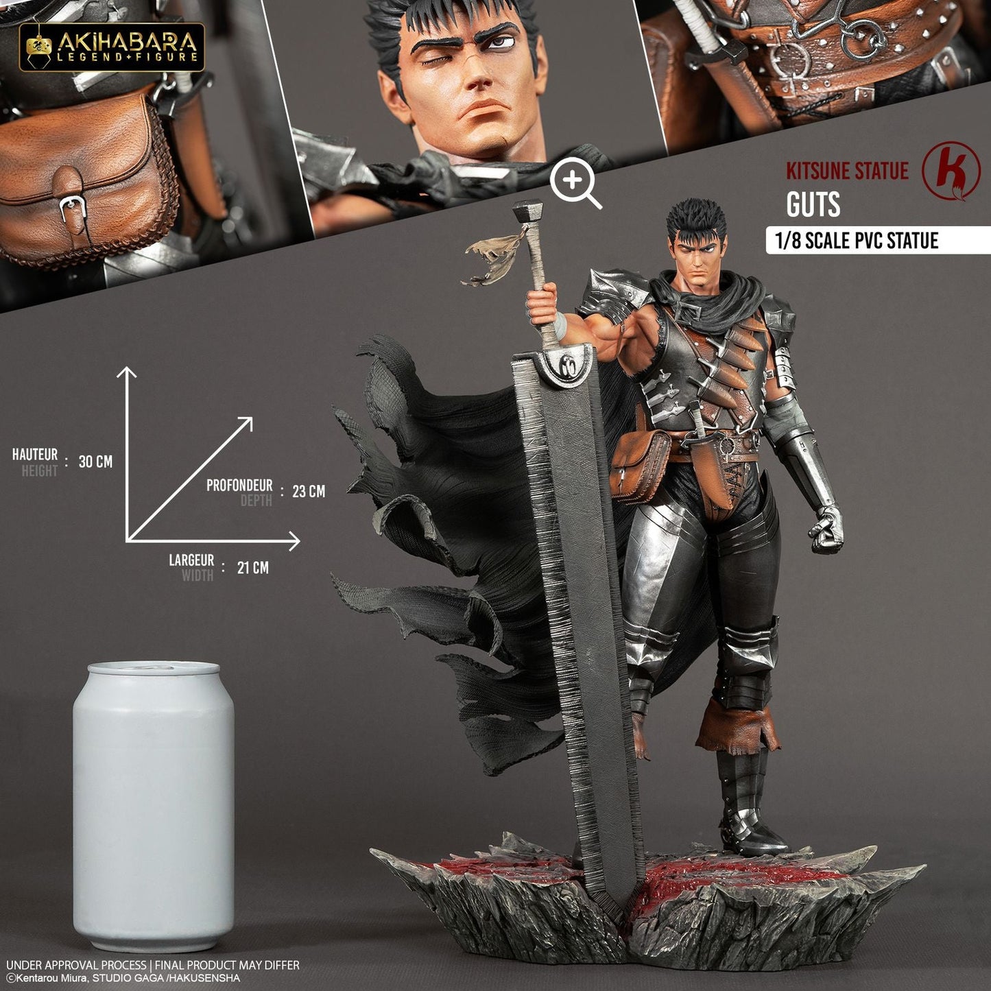 GUTS VERSION 2 ESTATUA 30 CM BERSERK AKIHABARA LEGEND 1/8 SCALE