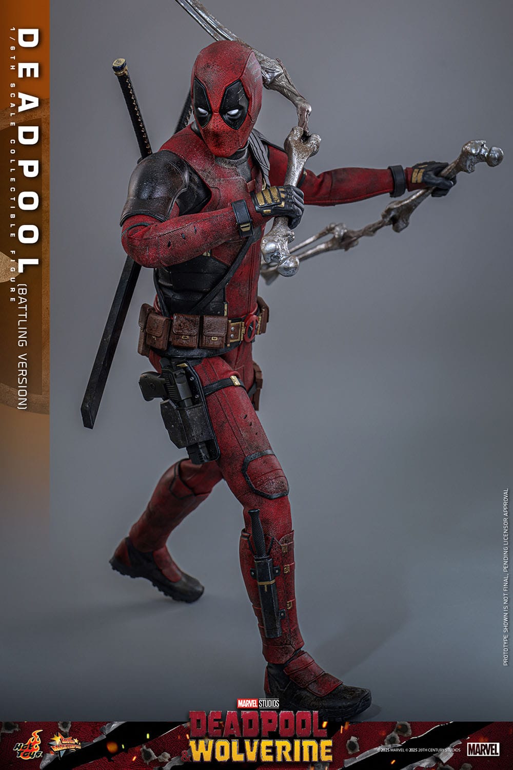 Hot Toys Deadpool & Wolverine Movie Masterpiece 1/6 Deadpool (Battling Version) 31 cm