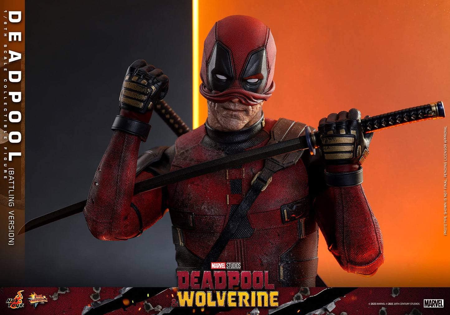 Hot Toys Deadpool & Wolverine Movie Masterpiece 1/6 Deadpool (Battling Version) 31 cm