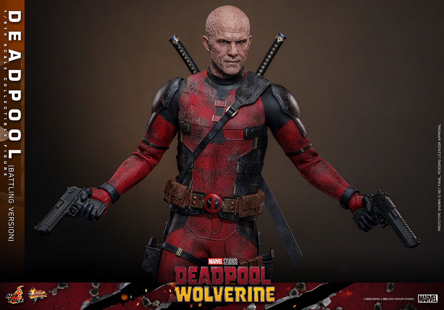 Hot Toys Deadpool & Wolverine Movie Masterpiece 1/6 Deadpool (Battling Version) 31 cm