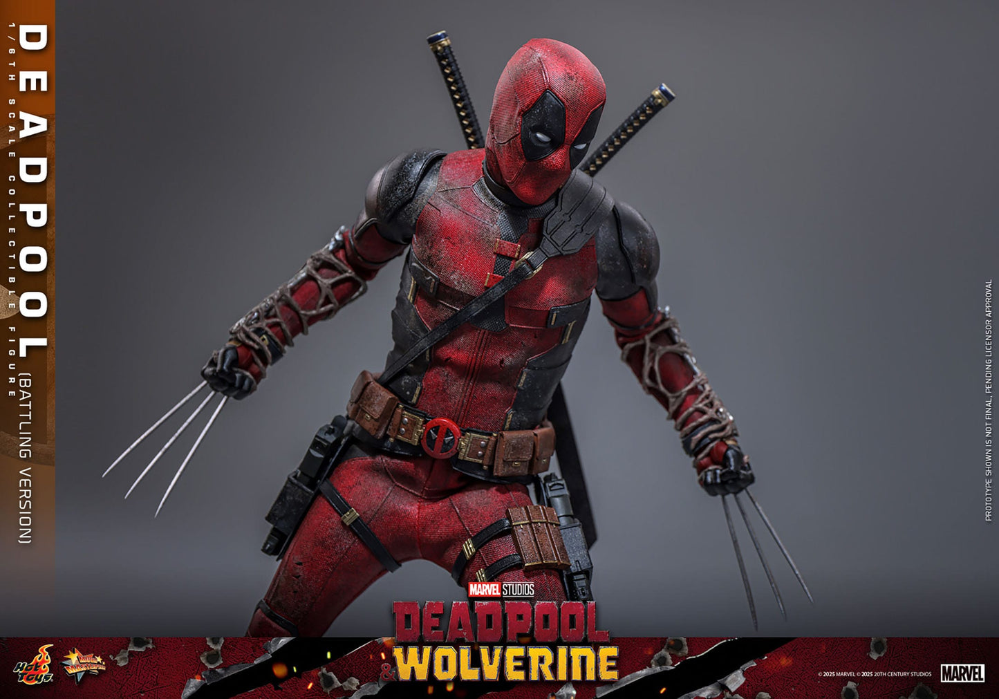 Hot Toys Deadpool & Wolverine Movie Masterpiece 1/6 Deadpool (Battling Version) 31 cm