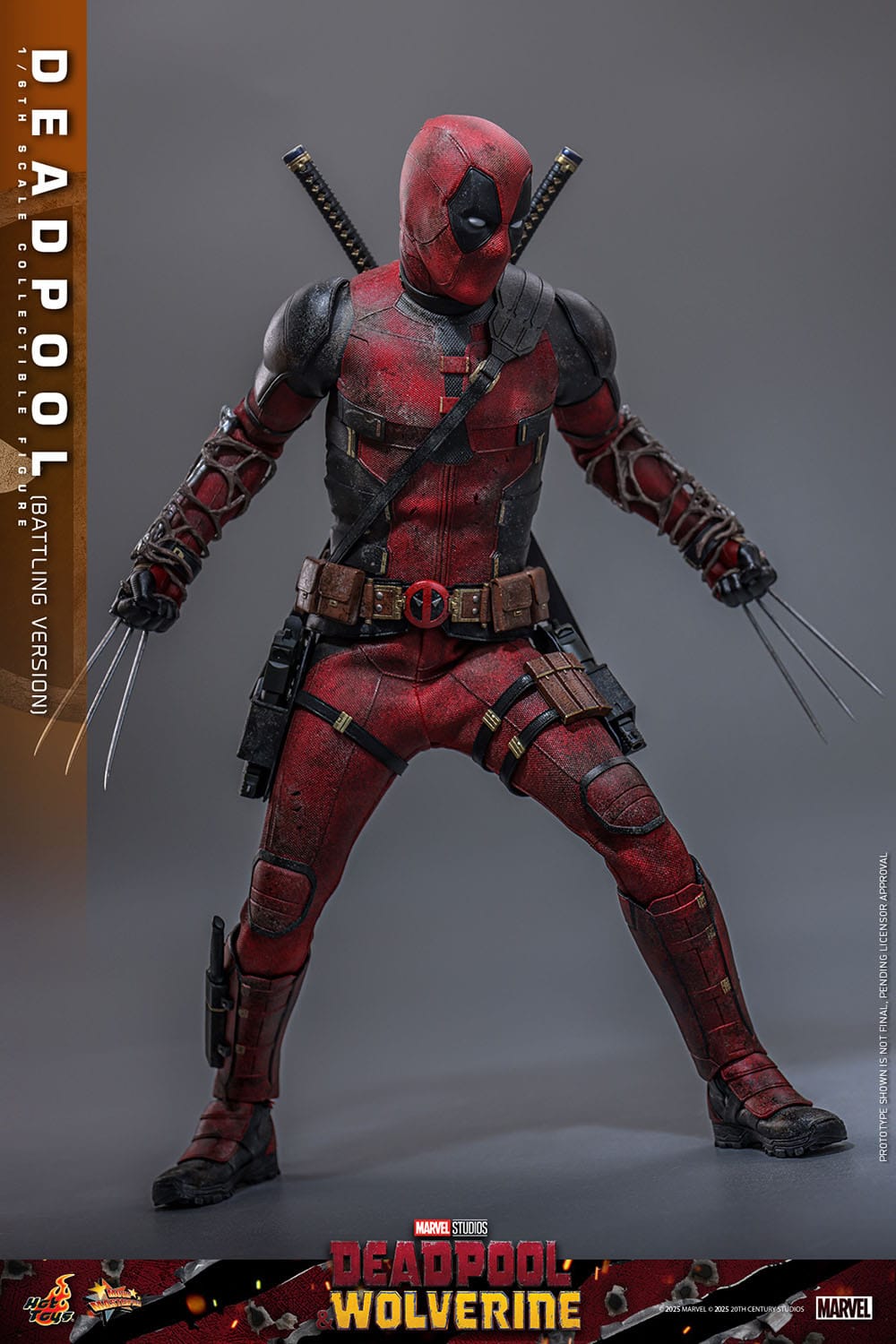 Hot Toys Deadpool & Wolverine Movie Masterpiece 1/6 Deadpool (Battling Version) 31 cm