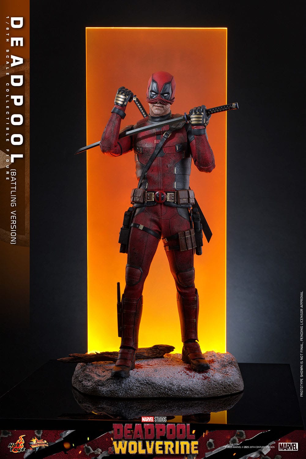 Hot Toys Deadpool & Wolverine Movie Masterpiece 1/6 Deadpool (Battling Version) 31 cm