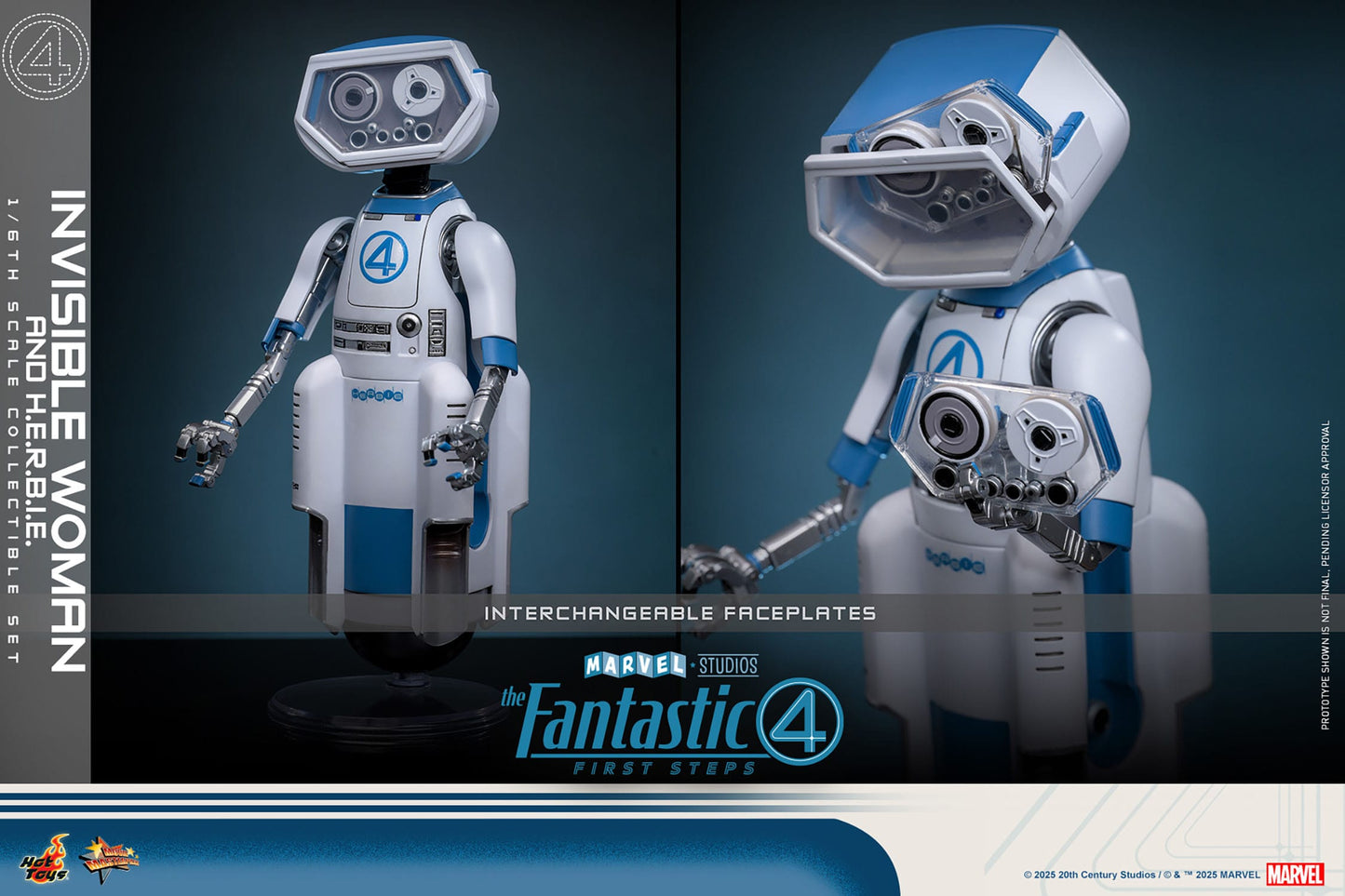 Hot Toys - Los Cuatro Fantásticos Movie Masterpiece - Invisible Woman & H.E.R.B.I.E.