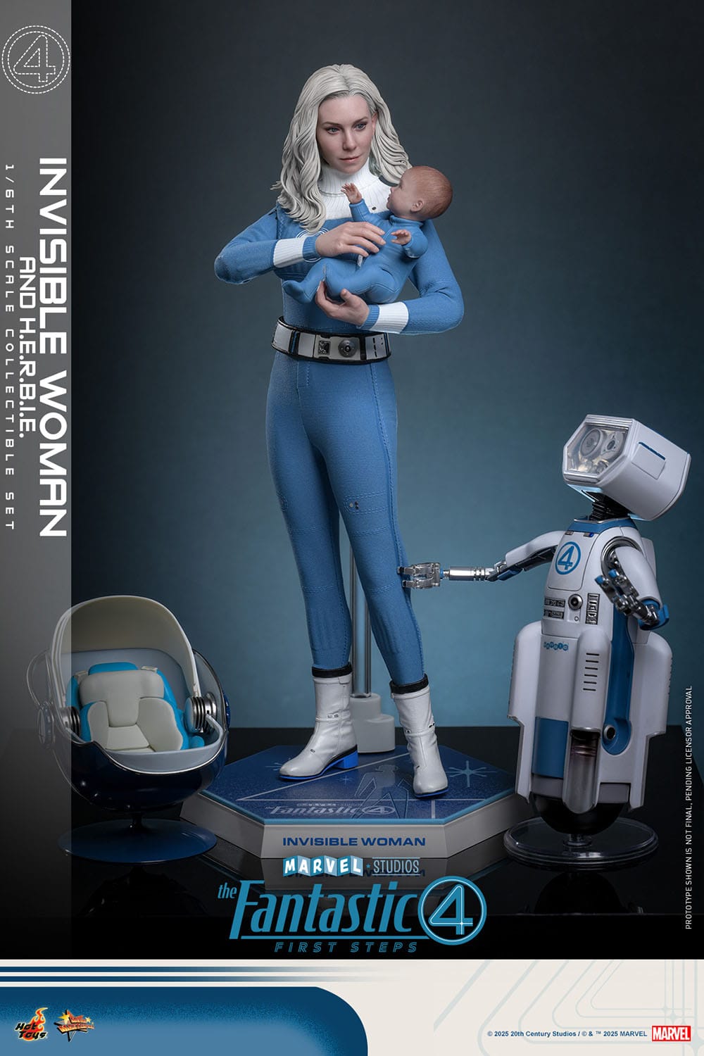 Hot Toys - Los Cuatro Fantásticos Movie Masterpiece - Invisible Woman & H.E.R.B.I.E.