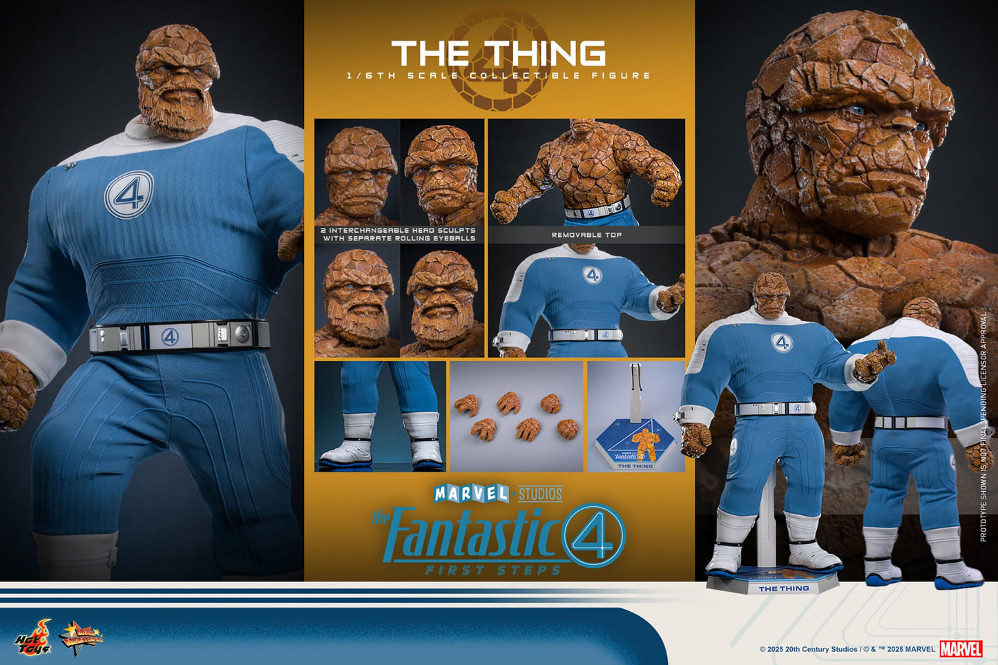 Hot Toys - Los Cuatro Fantásticos Movie Masterpiece - The Thing