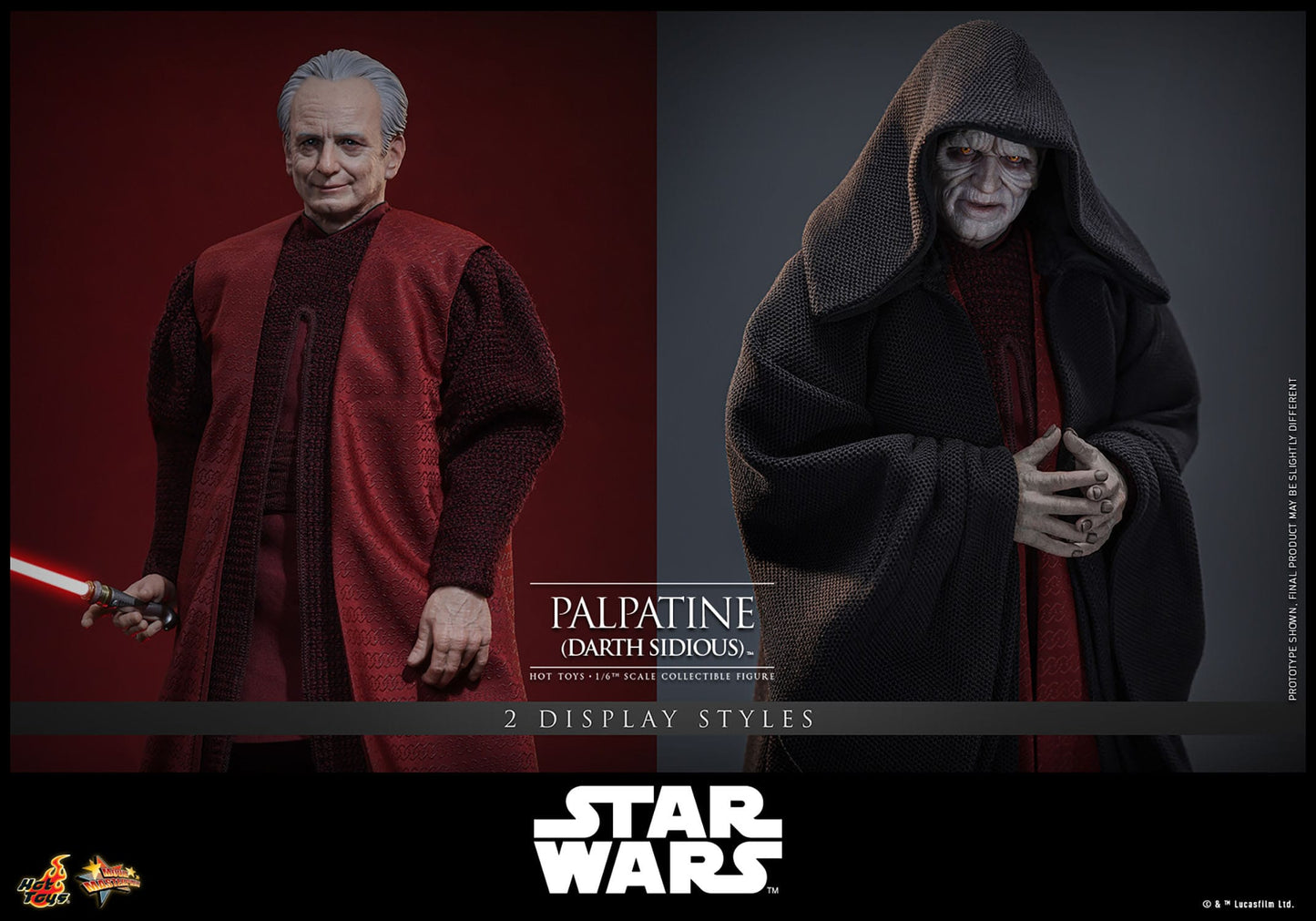 Hot Toys - Star Wars Episodio III - Figura Palpatine (Darth Sidious) 1/6 - 29 cm