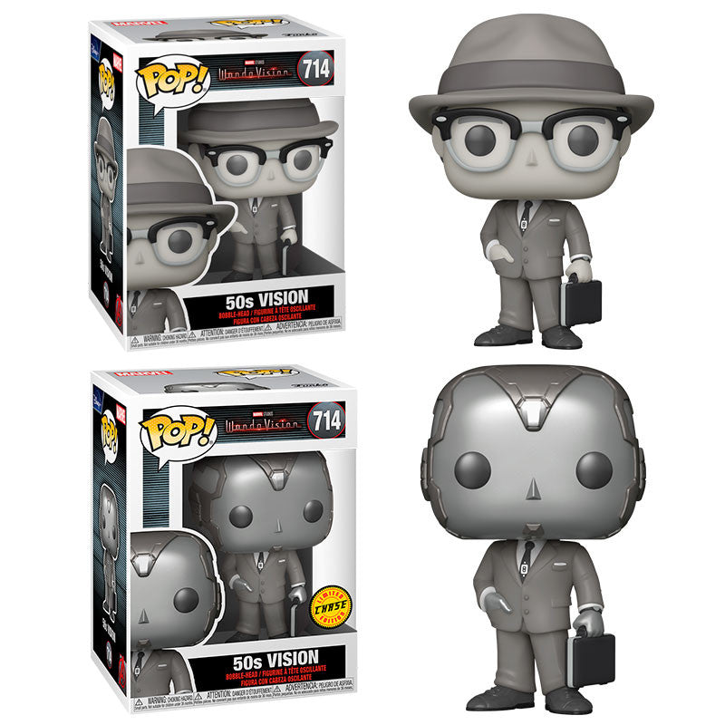 FUNKO POP MARVEL WANDAVISION VISION 50S B&W CHASE