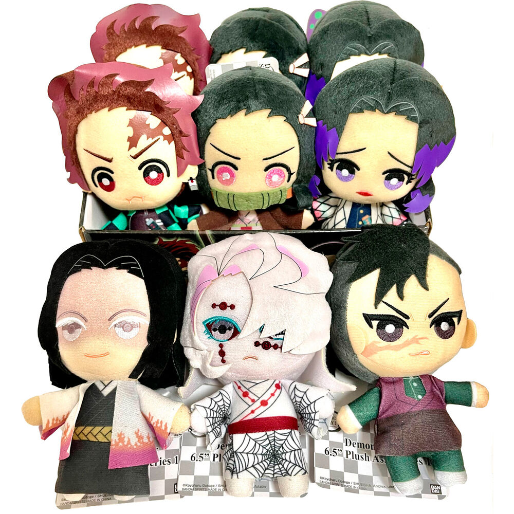 SET PELUCHES BANPRESTO KIMETSU NO YAIBA DEMON SLAYER 9 UNIDADES EDICION EXCLUSIVA