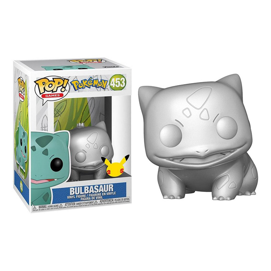 FUNKO POP JUMBO POKEMON S6 BULBASAUR PLATEADO EFECTO METALICO 10 ' EDICION ESPECIAL EXCLUSIVO 59874