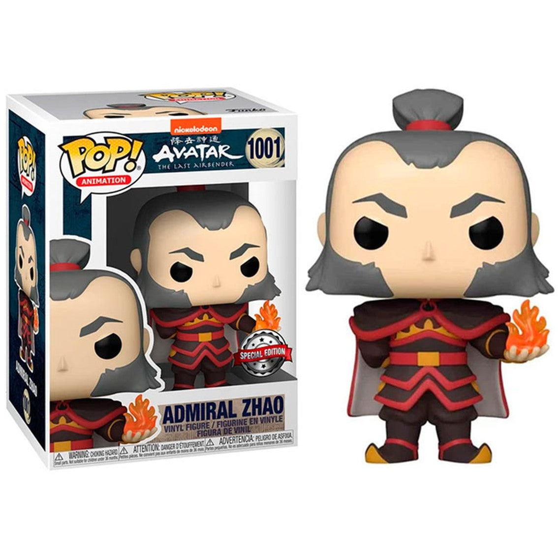 FUNKO POP ANIMACION AVATAR THE LAST AIRBENDER LA LEYENDA DE AANG ADMIRAL ZHAO CON BOLA DE FUEGO EDICION ESPECIAL 56965 - Z POP Toys