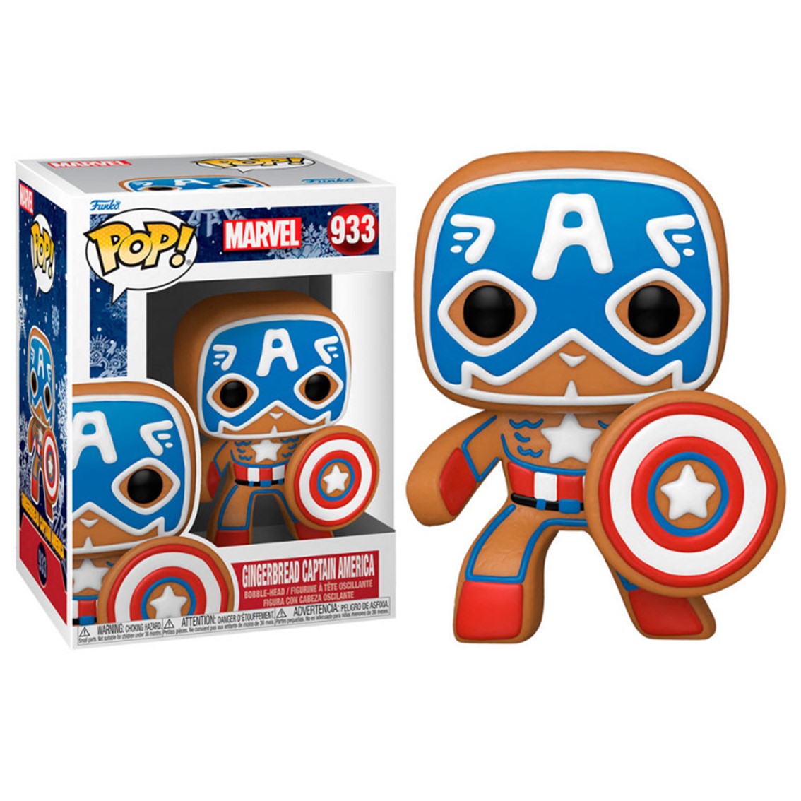 FUNKO POP MARVEL NAVIDAD GALLETA JENGIBRE CAPITAN AMERICA 50657