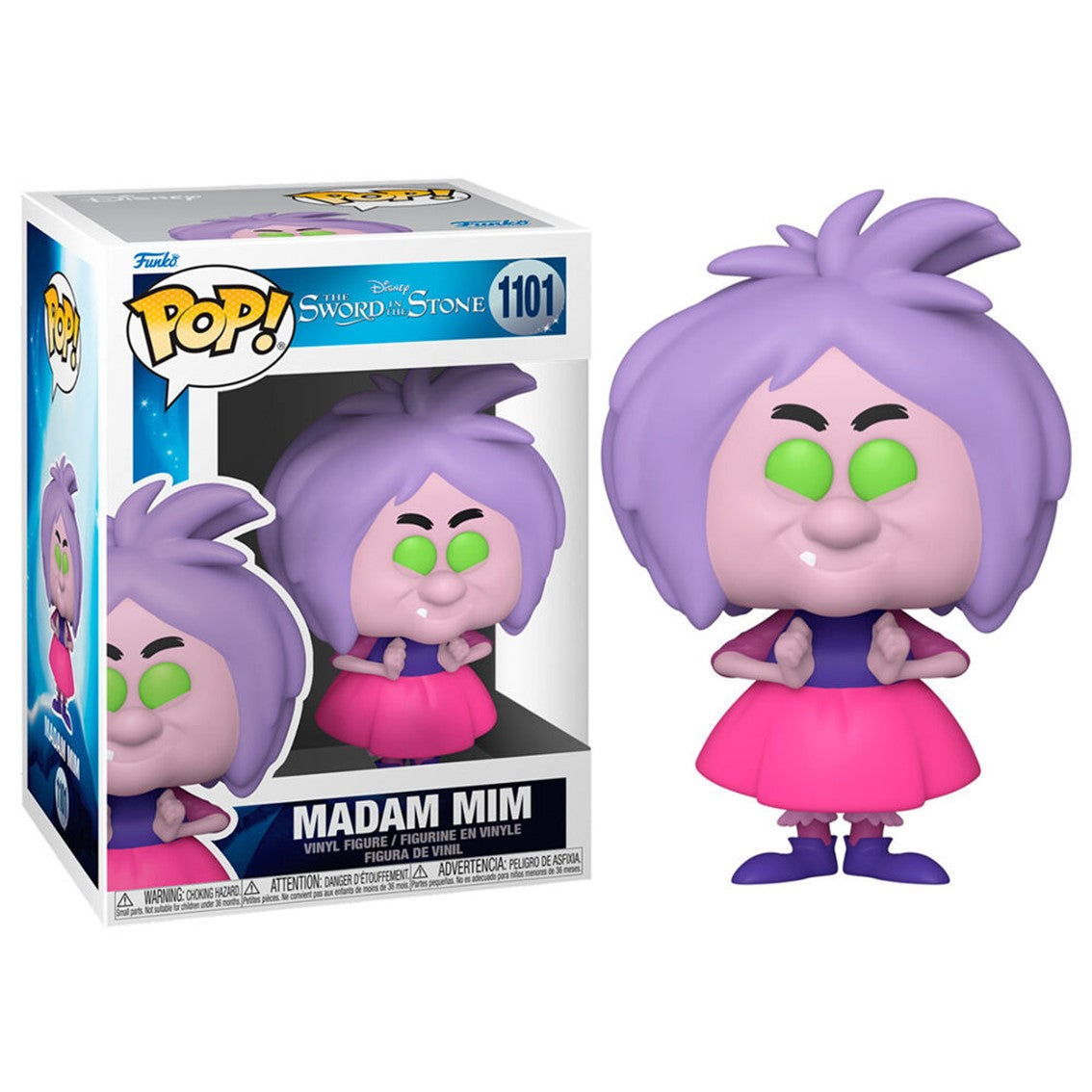 FUNKO POP DISNEY THE SWORD AND THE STONE MERLIN EL ENCANTADOR MADAM MIM 49154 - Z POP Toys