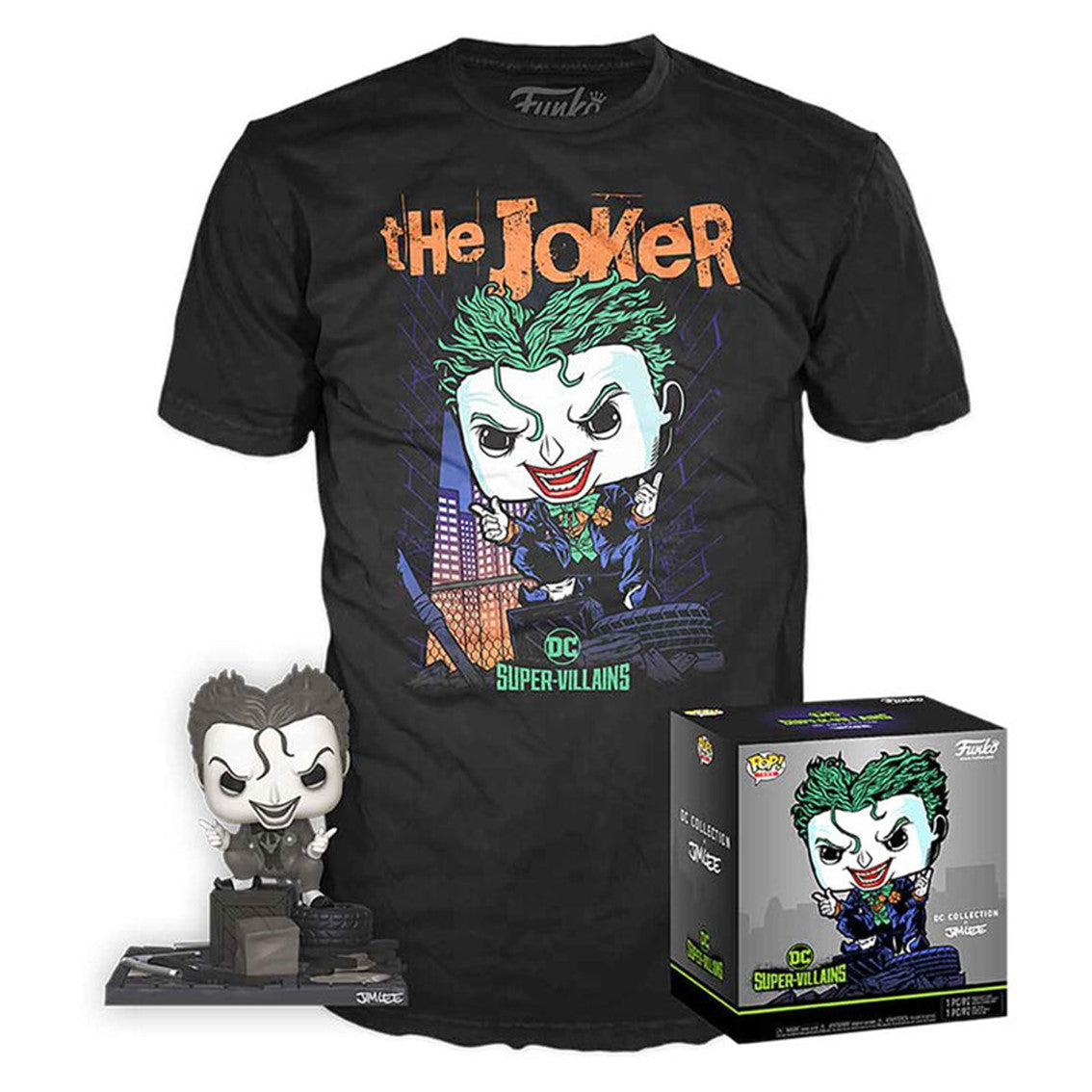 FUNKO POP DC COMICS DC JIM LEE JOKER + CAMISETA UT - 56648 - Z POP Toys