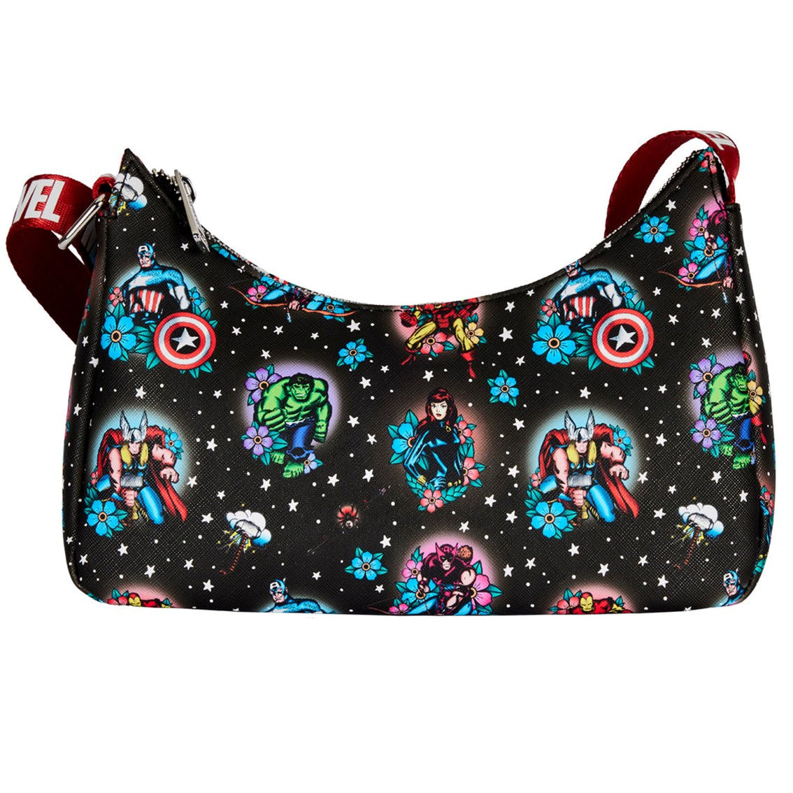 BOLSO LOUNGEFLY FUNKO MARVEL AVENGERS TATTOO SHOULDER BAG