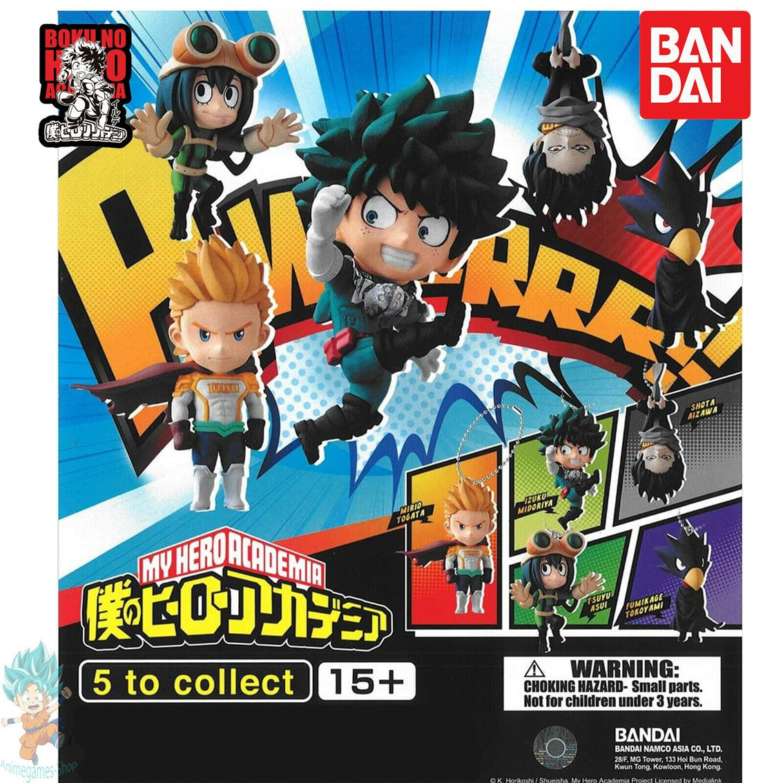 SET GASHAPON MY HERO ACADEMIA LLAVERO DEFORMED MASCOT SMASH VOL.2 BANDAI
