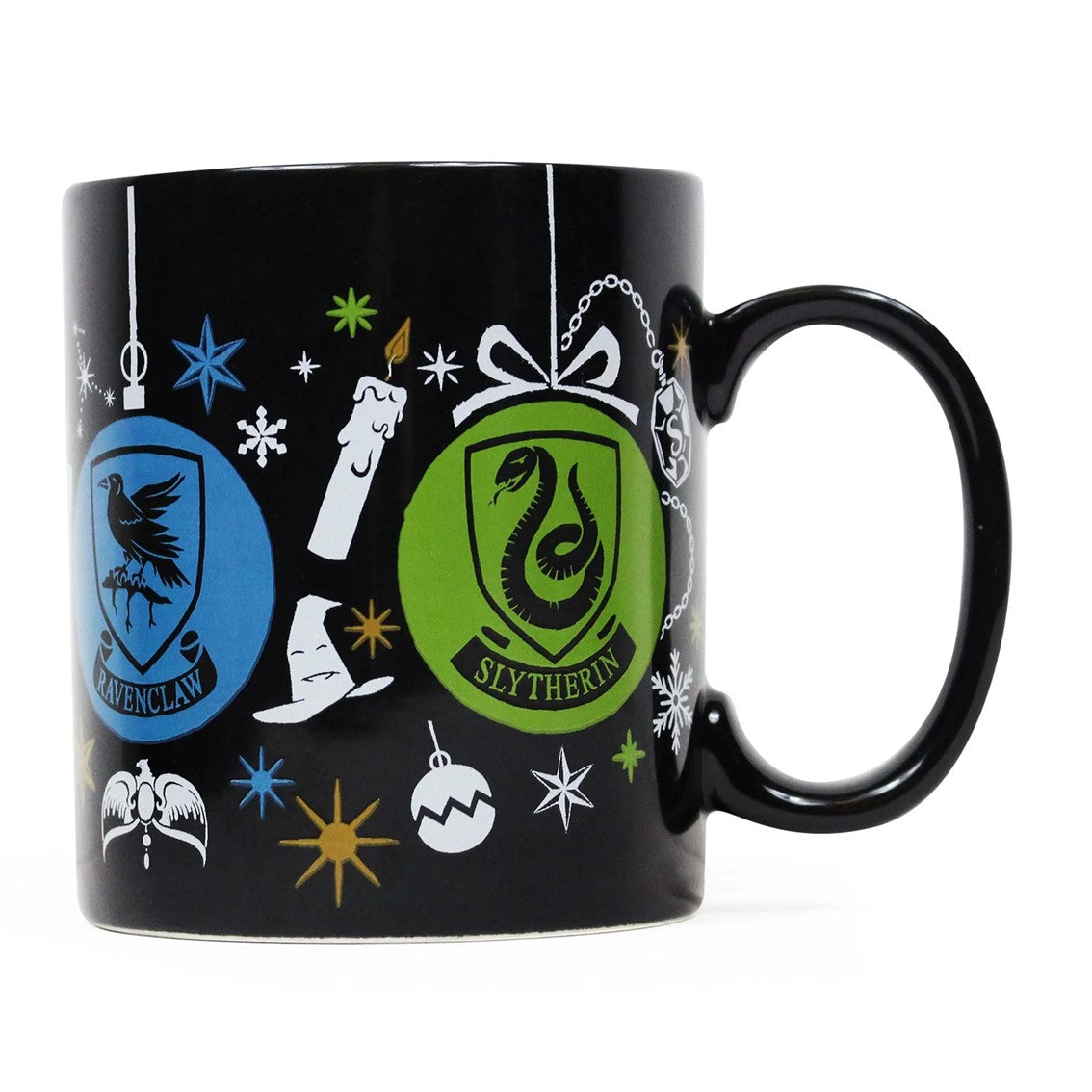 TAZA HALF MOON BAY HARRY POTTER HOUSES BAUBLES 400ML