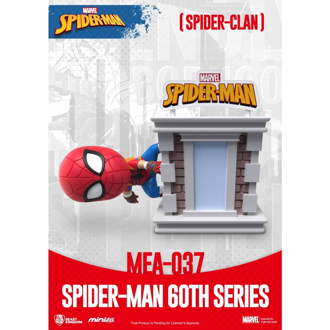 FIGURA BEAST KINGDOM MINI EGG ATTACK MARVEL SPIDER - MAN SPIDER - CLAN SERIE 60 ANIVERSARIO