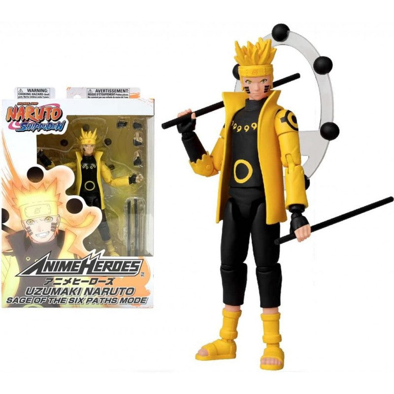 FIGURA BANDAI NARUTO SHIPUDDEN ANIME HEROES UZUMAKI NARUTO MODO SABIO DE LOS SEIS CAMINOS