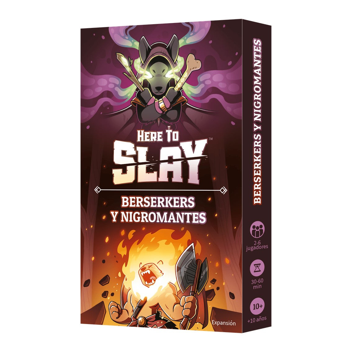 JUEGO DE MESA HERE TO SLAY EXPANSION BERSERKERS Y NIGROMANTES EDAD RECOMENDADA 10 AÑOS