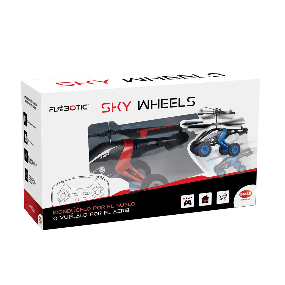 HELICOPTERO RADIO CONTROL FLYBOTIC SKY WHEELS 1 UNIDAD ALEATORIA - Z POP Toys
