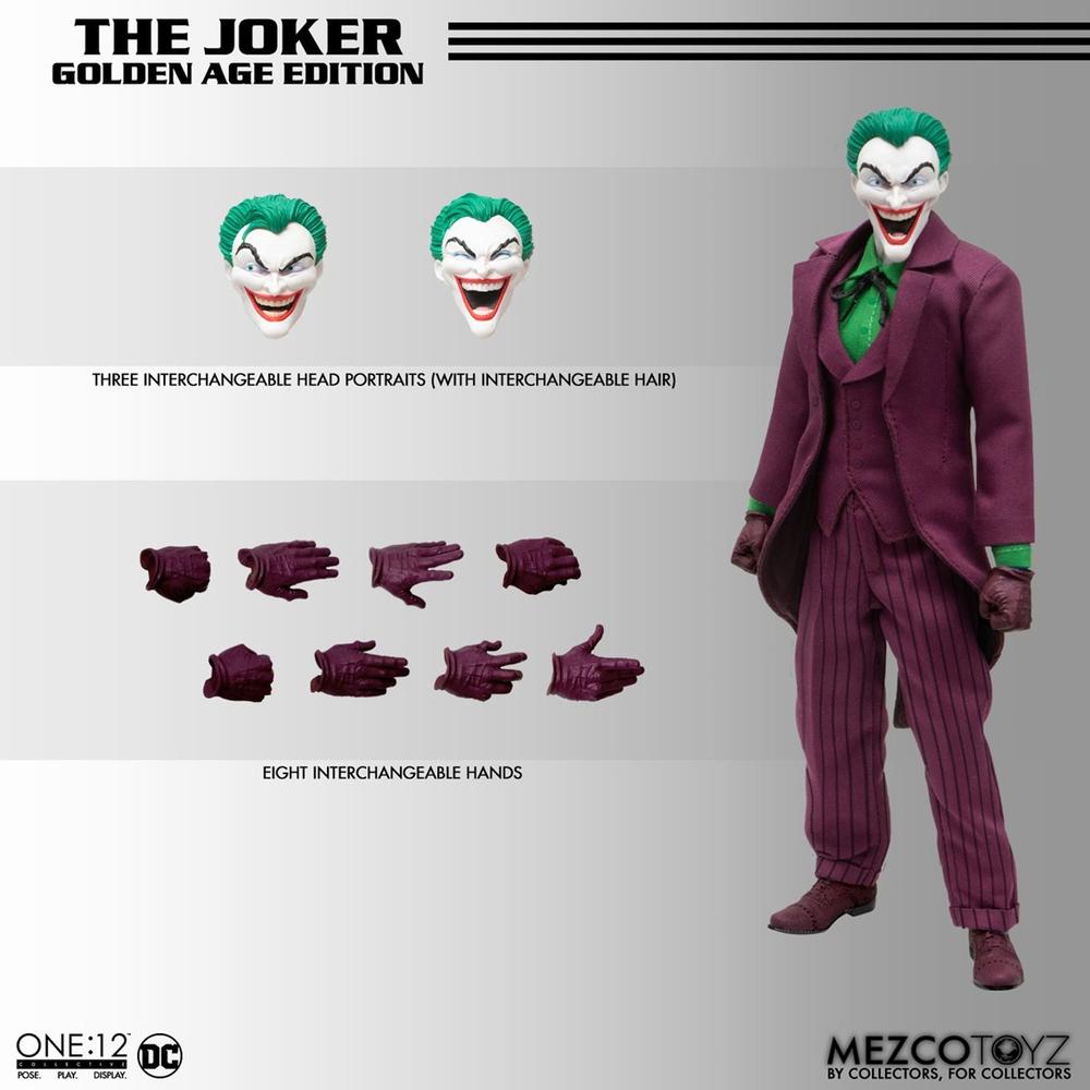 FIGURA MEZCO TOYZ DC UNIVERSE ONE:12 COLLECTIVE THE JOKER GOLDEN AGE EDITION 17CM